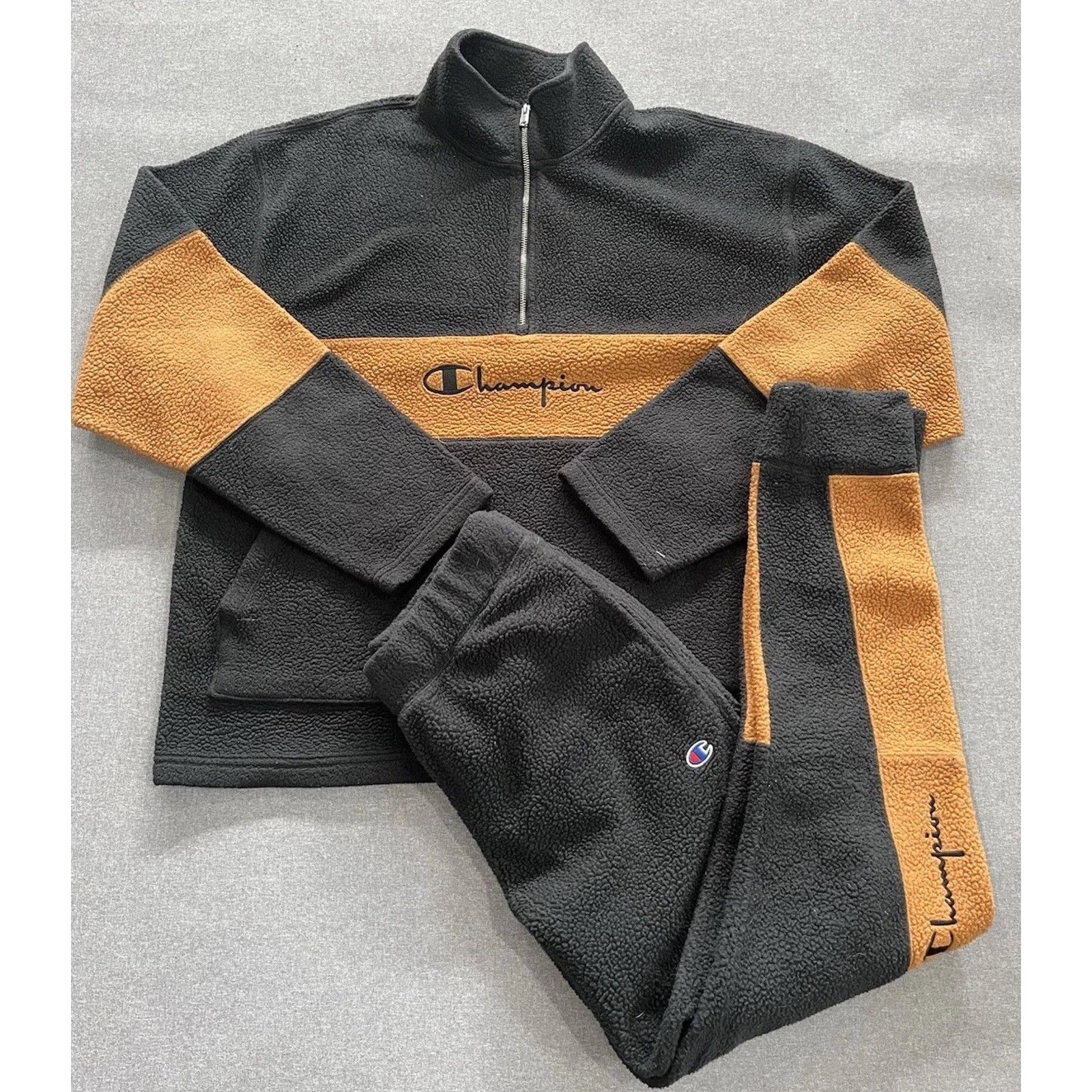 Champion Champion Sherpa 1/4 Zip Hoodie&Pants Set Men’s Black Sz L Size US L / EU 52-54 / 3 - 1 Thumbnail