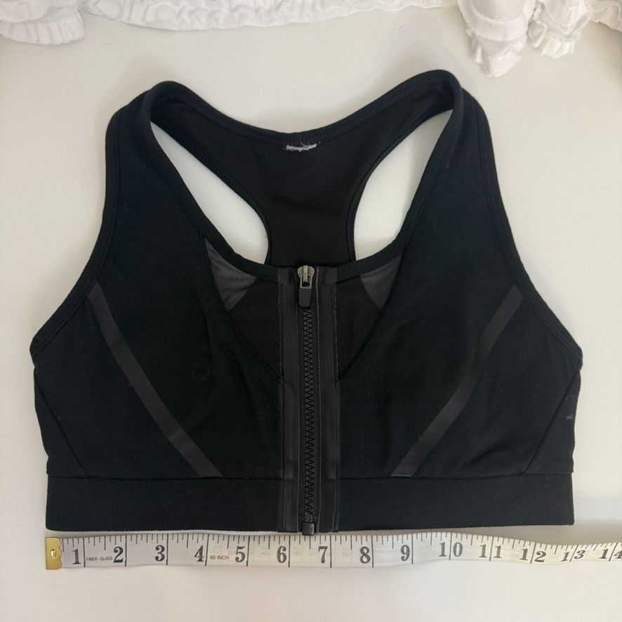 Fabletics Fabletics XS Black Sports Bra Front Zipper & Racerback Size ONE SIZE - 2 Thumbnail