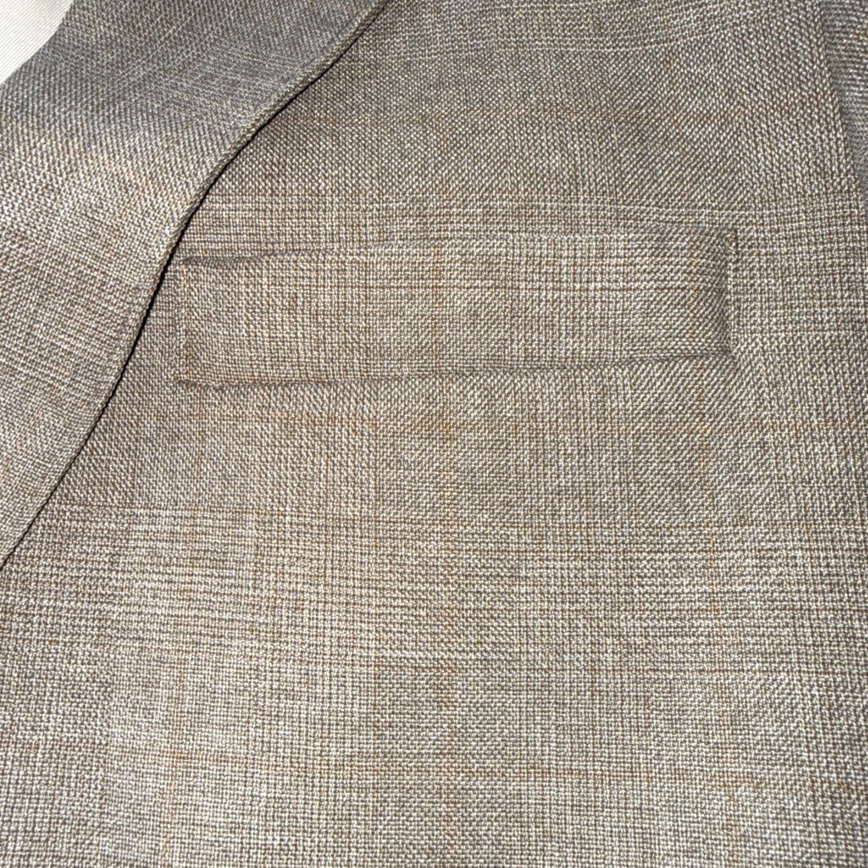 Levi's VINTAGE Levi's Blazer Action Suit Jacket Mens 42L Tan Classic Western 80s Cowboy Notch Lapel Single-Breasted Two-Button Front Long Coat Bedrock Size 42R - 5 Thumbnail