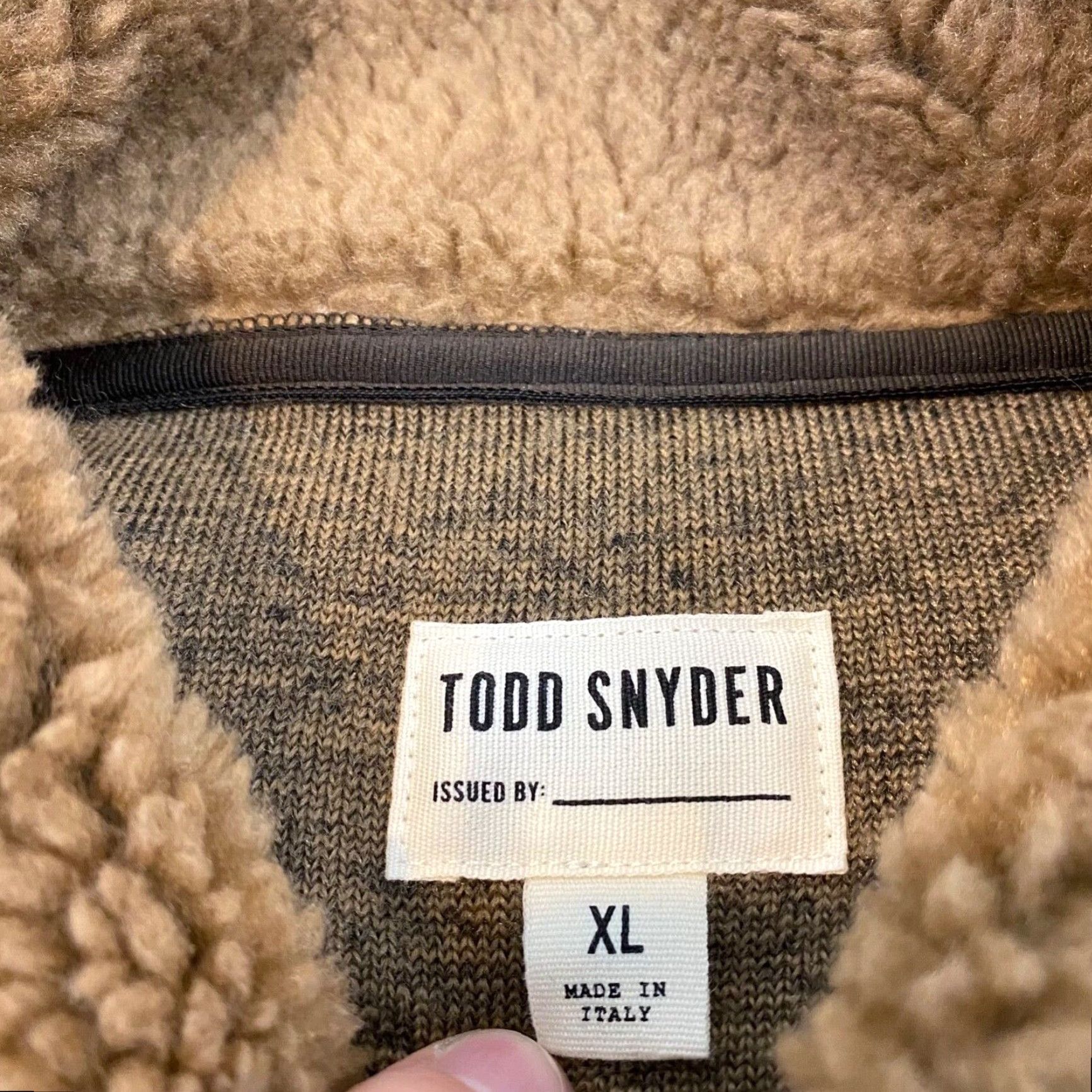 Todd Snyder TODD SNYDER Jacket Mens XL Ombre Sherpa Ranch Chore Brown Coffee Italy Snap Zip Size US XL / EU 56 / 4 - 2 Thumbnail