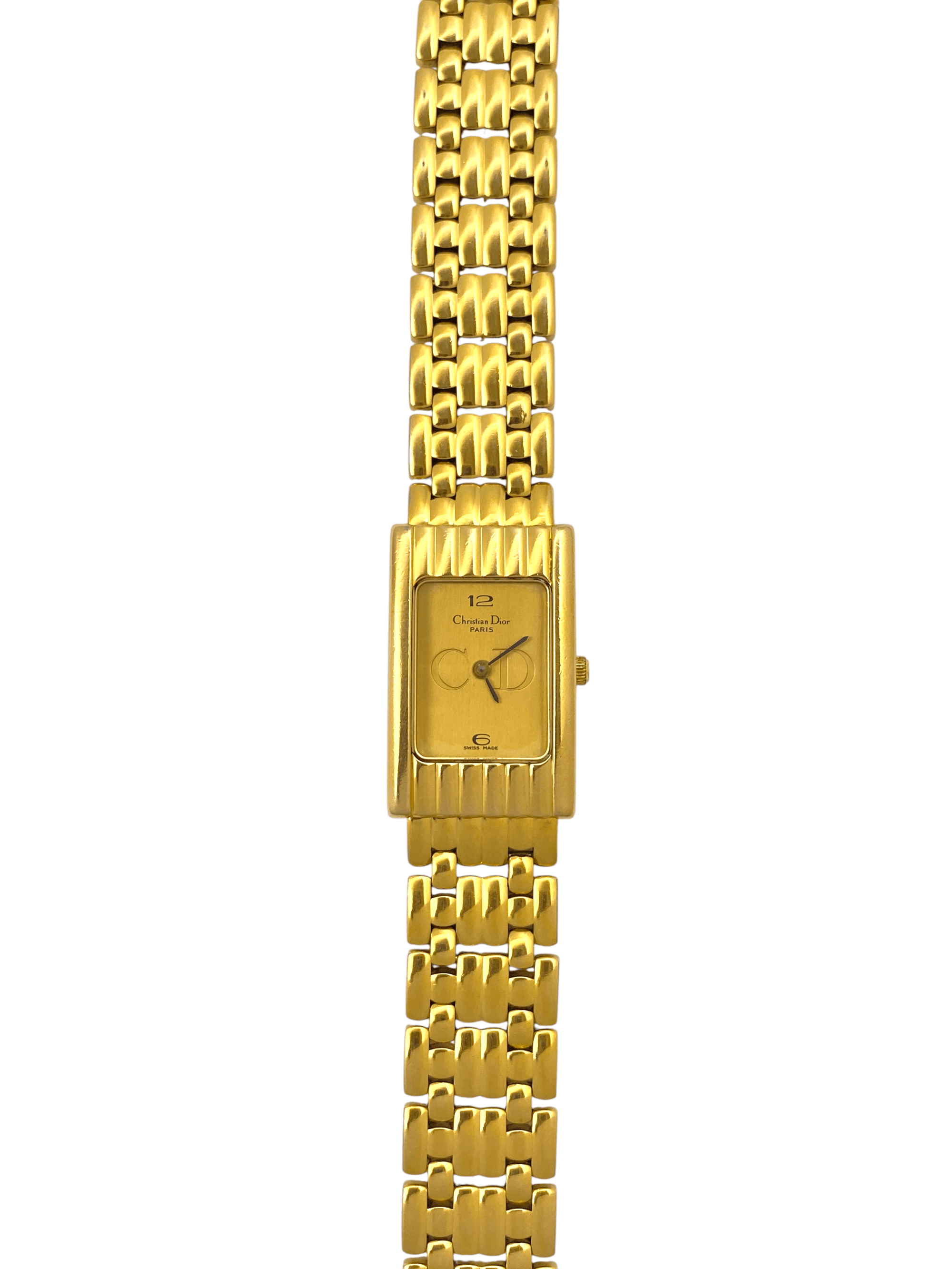 Dior Dior Gold Plated Tank Classic Dress Wrist Watch Vintage Size ONE SIZE - 3 Thumbnail