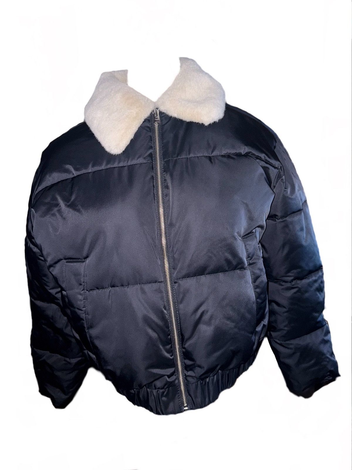 Abercrombie & Fitch Abercrombie A&F Ultra | Cropped Puffer Jacket Faux Fur Sz M Size M / US 6-8 / IT 42-44 - 1 Thumbnail