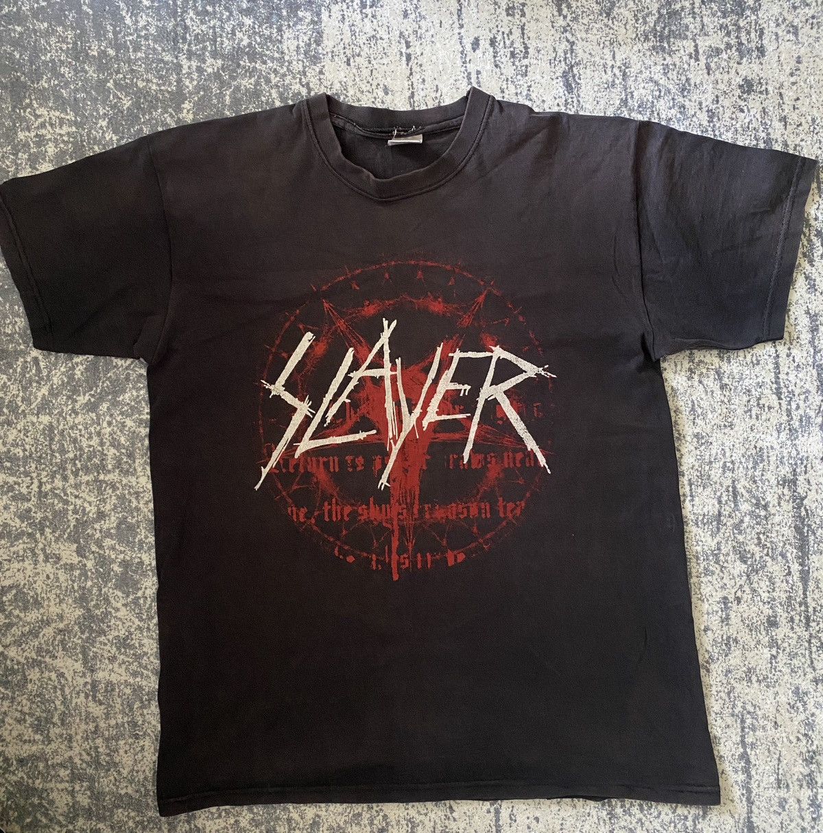 Band Tees Sun faded washed vintage big logo slayer band tee 00s Size US M / EU 48-50 / 2 - 1 Thumbnail
