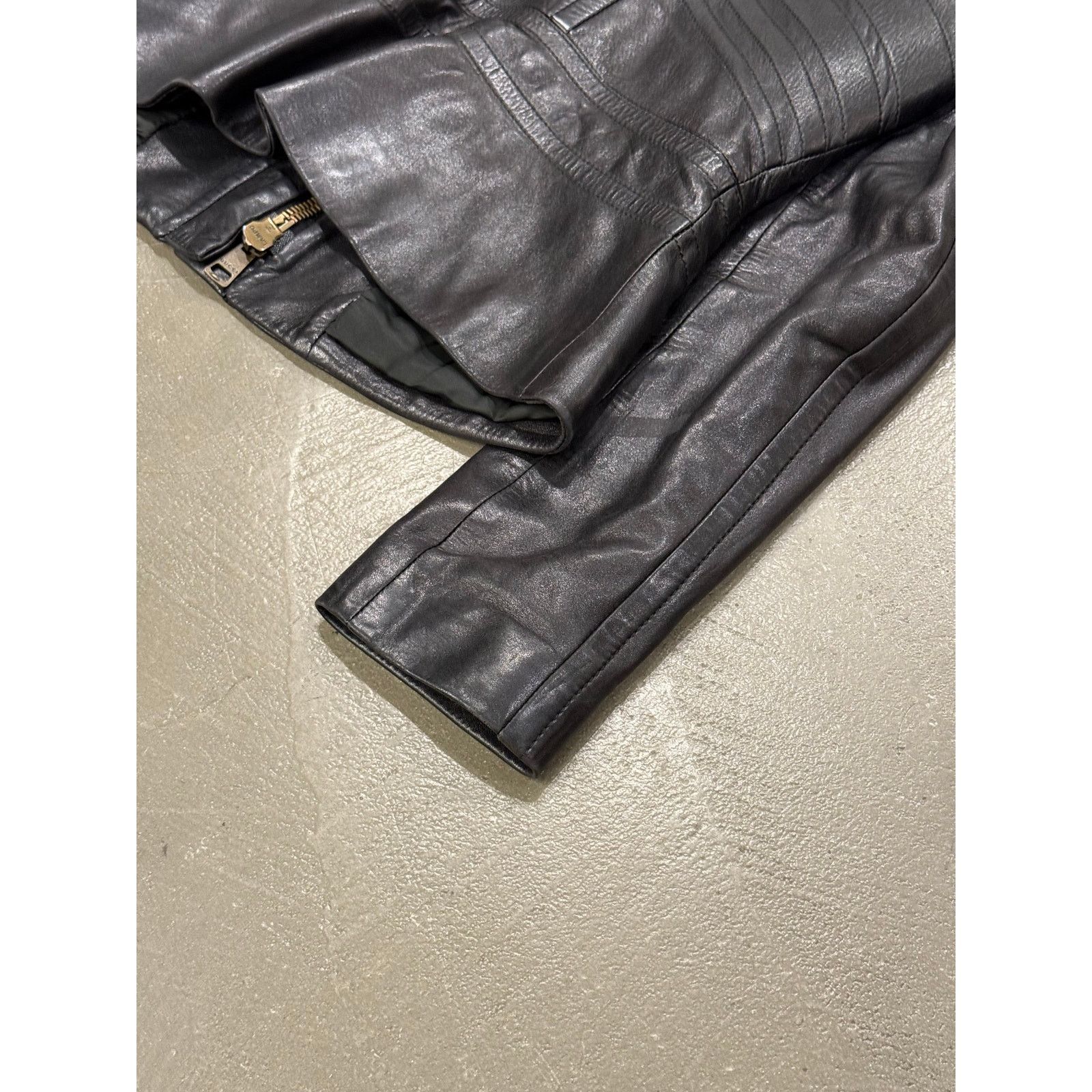 Gucci A/W2003 Gucci by tom Ford paneled moto leather jacket Size M / US 6-8 / IT 42-44 - 7 Thumbnail
