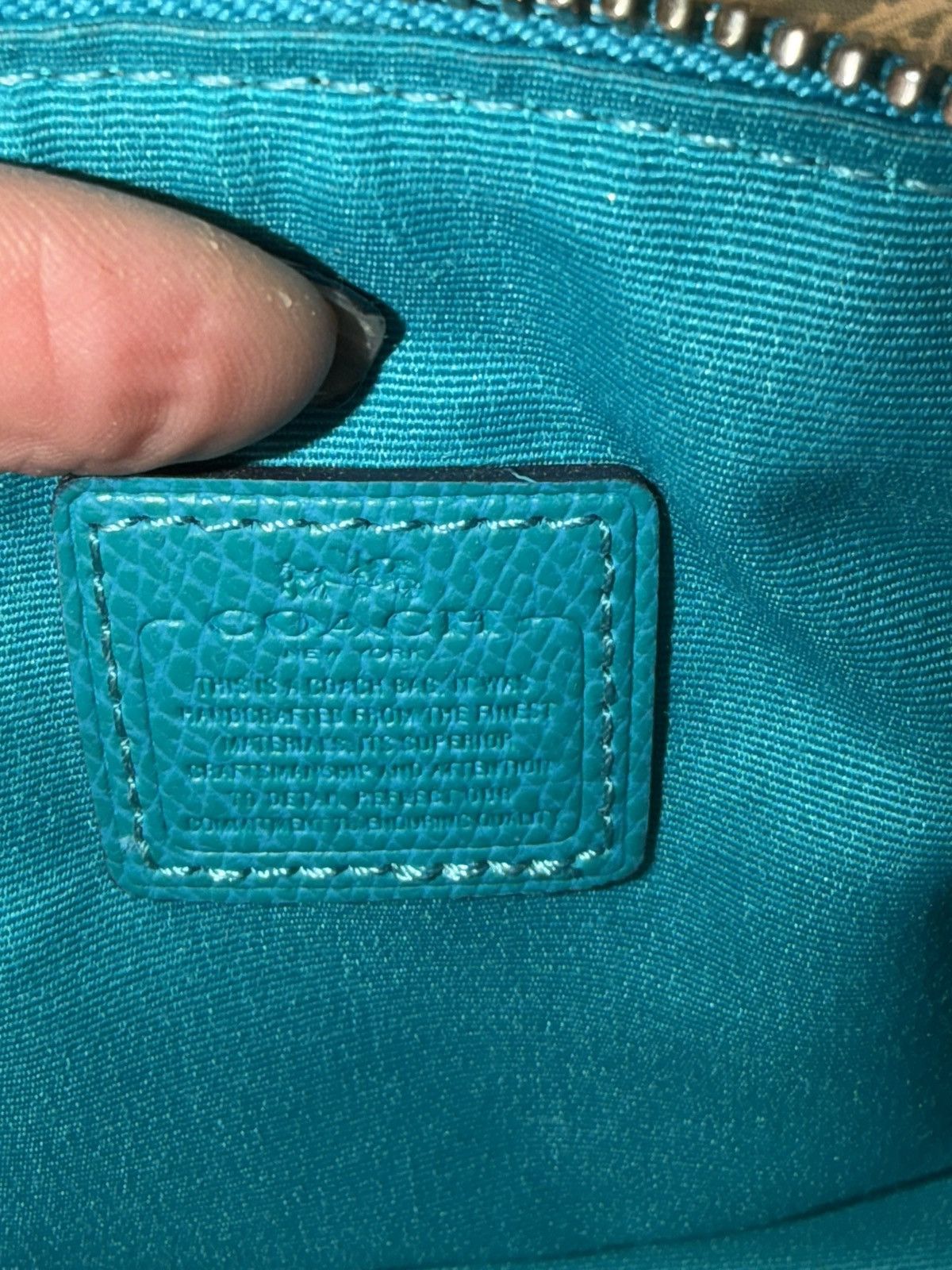Coach Coach Turquoise Teal Leather Micro Mini Sierra Satchel Cros Size ONE SIZE - 7 Thumbnail