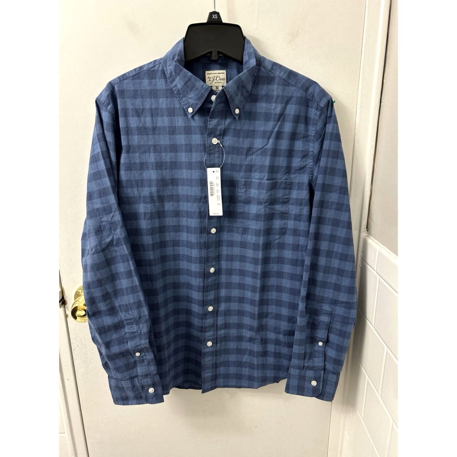 J.Crew VINTAGE J. Crew Shirt Mens M Blue Oxford Plaid Button-Down Long Sleeve NWT MSRP 60 Size US M / EU 48-50 / 2 - 2 Thumbnail