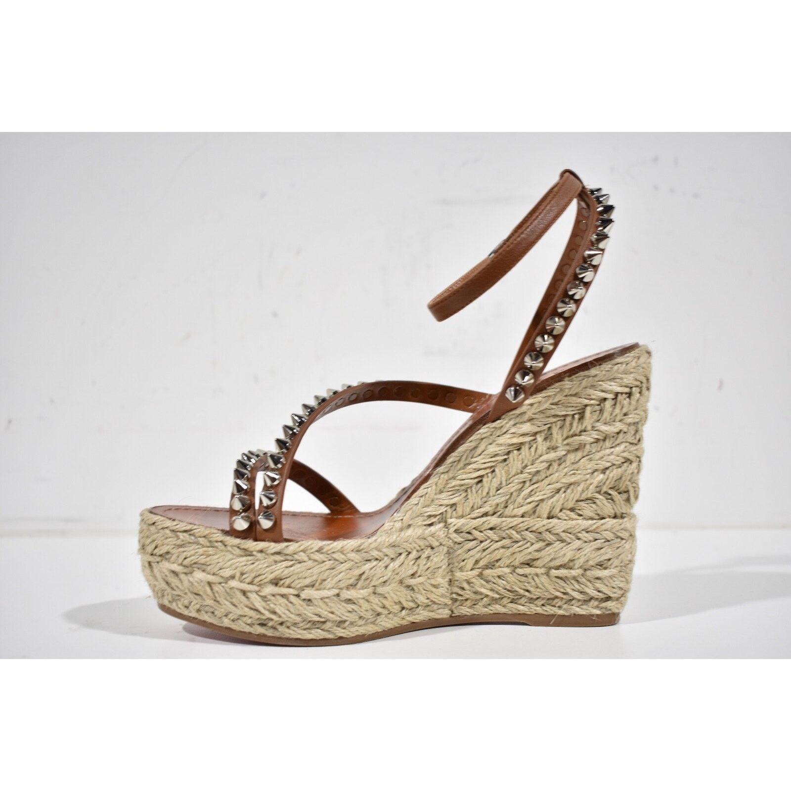 Christian Louboutin Mafaldina Zeppa 120 Brown Platform Wedge Sandal Heel Pump 39 Size US 9 / IT 39 - 9 Thumbnail