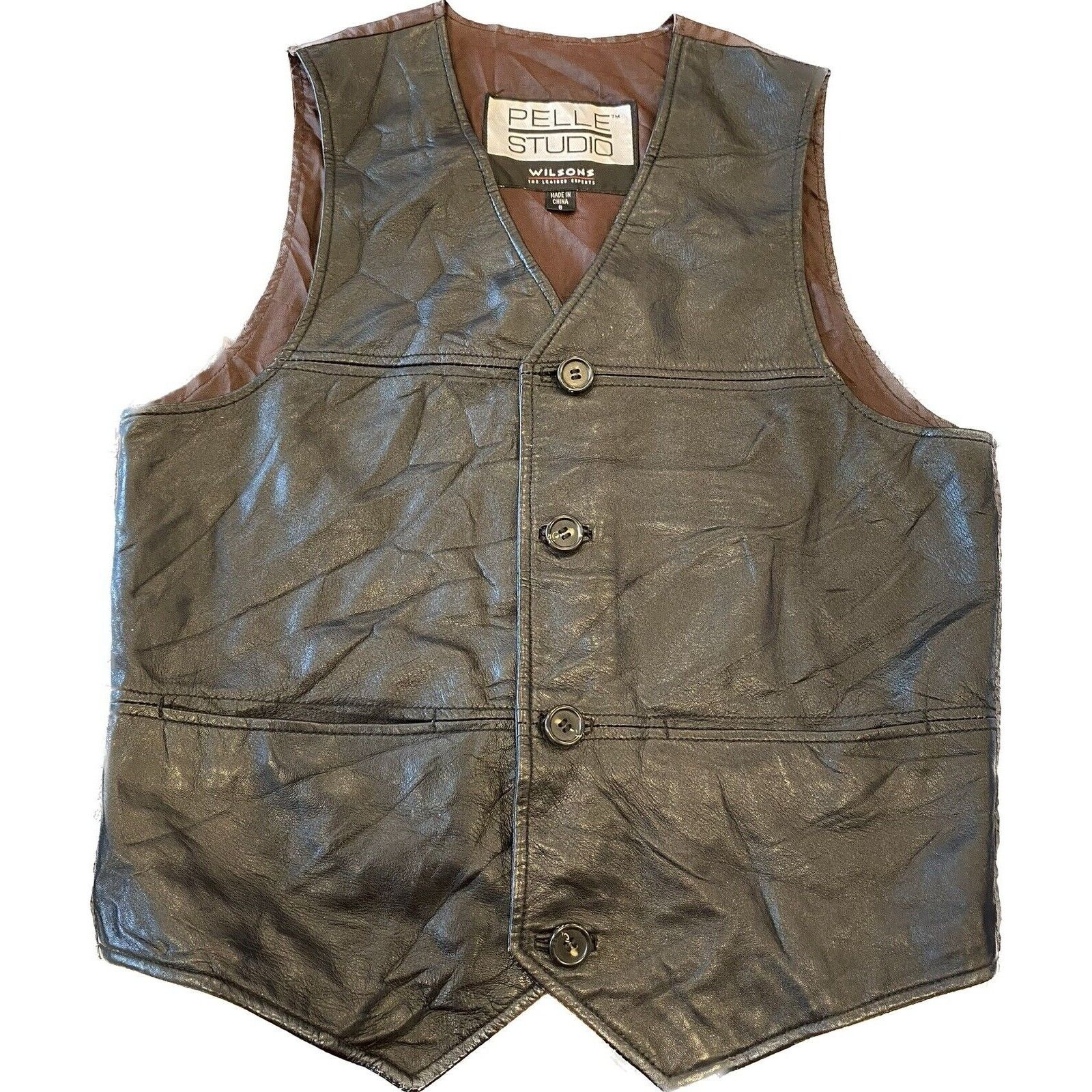 Wilsons Leather Wilsons Leather Black Vest Mens Small Motorcycle MotoBiker Size US S / EU 44-46 / 1 - 1 Thumbnail
