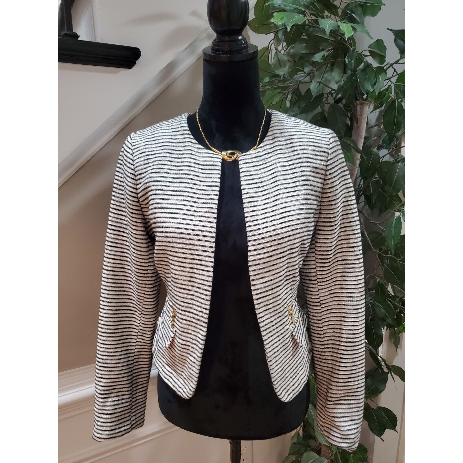 Other Katherine Barclay Striped Long Sleeve Open Front Jacket S Size S / US 4 / IT 40 - 13 Thumbnail