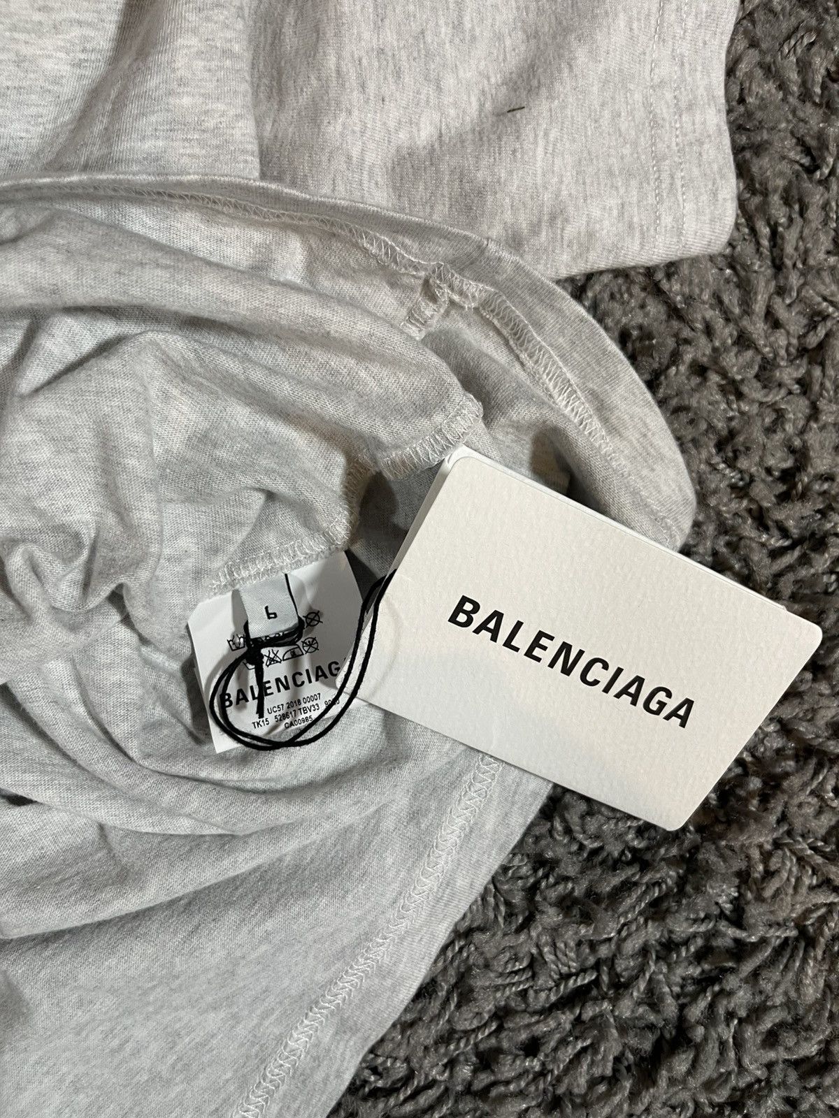 Balenciaga Balenciaga Embroidered Vintage Jersey T-Shirt Pale Heather Size M / US 6-8 / IT 42-44 - 8 Thumbnail