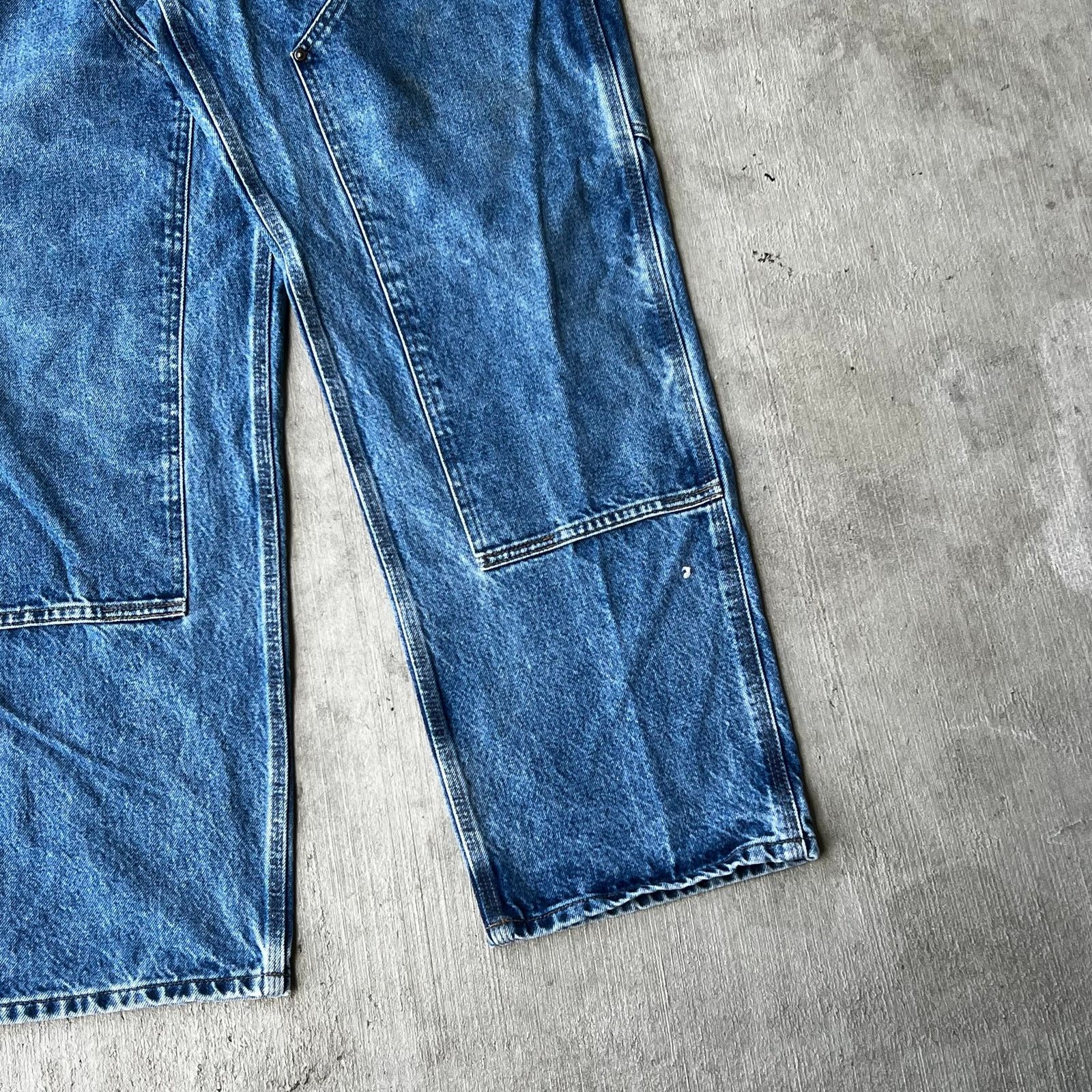 Carhartt × Vintage Carhartt blue denim double knee work wear carpenter pants Size US 32 / EU 48 - 3 Thumbnail