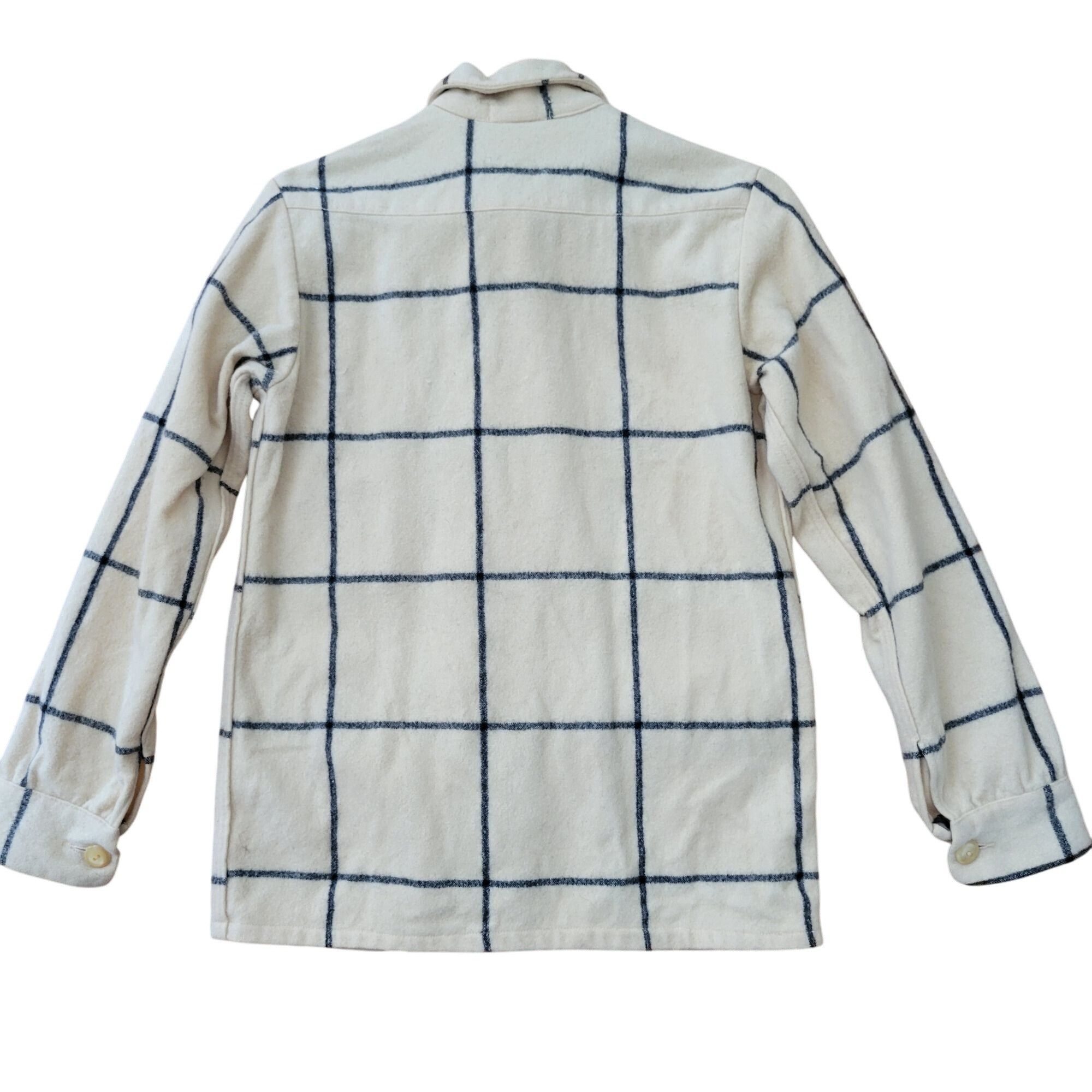 Vintage Vintage Timberline Wool Jacket Concordia S Cream Black Plaid Size S / US 4 / IT 40 - 3 Thumbnail