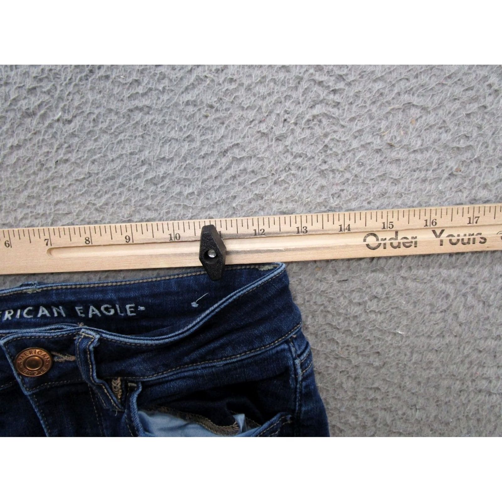 American Eagle Outfitters American Eagle Jegging Dark Wash Distressed Denim Size 2 Jeans Women Stretch Size 26" / US 2 / IT 38 - 7 Thumbnail
