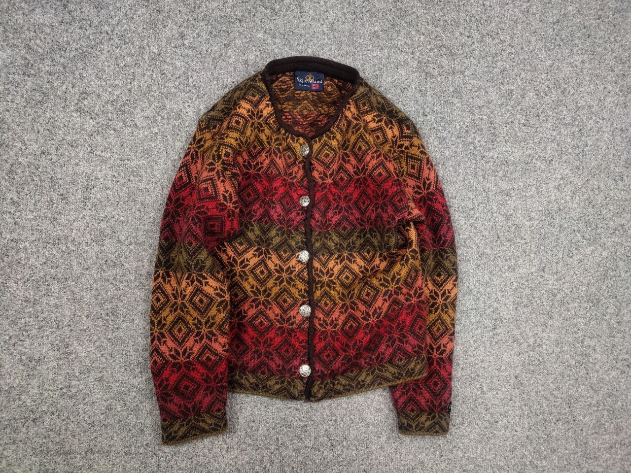 Other Vintage Skjaeveland Of Norway Knit Cardigan Wool Sweater Size XS / US 0-2 / IT 36-38 - 2 Thumbnail