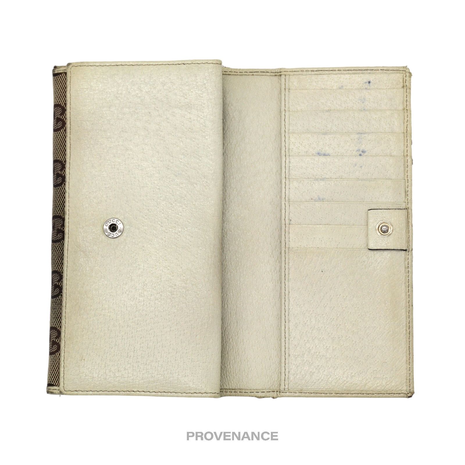 Gucci 🔴 Gucci GG Canvas Long Wallet - White Size ONE SIZE - 5 Thumbnail