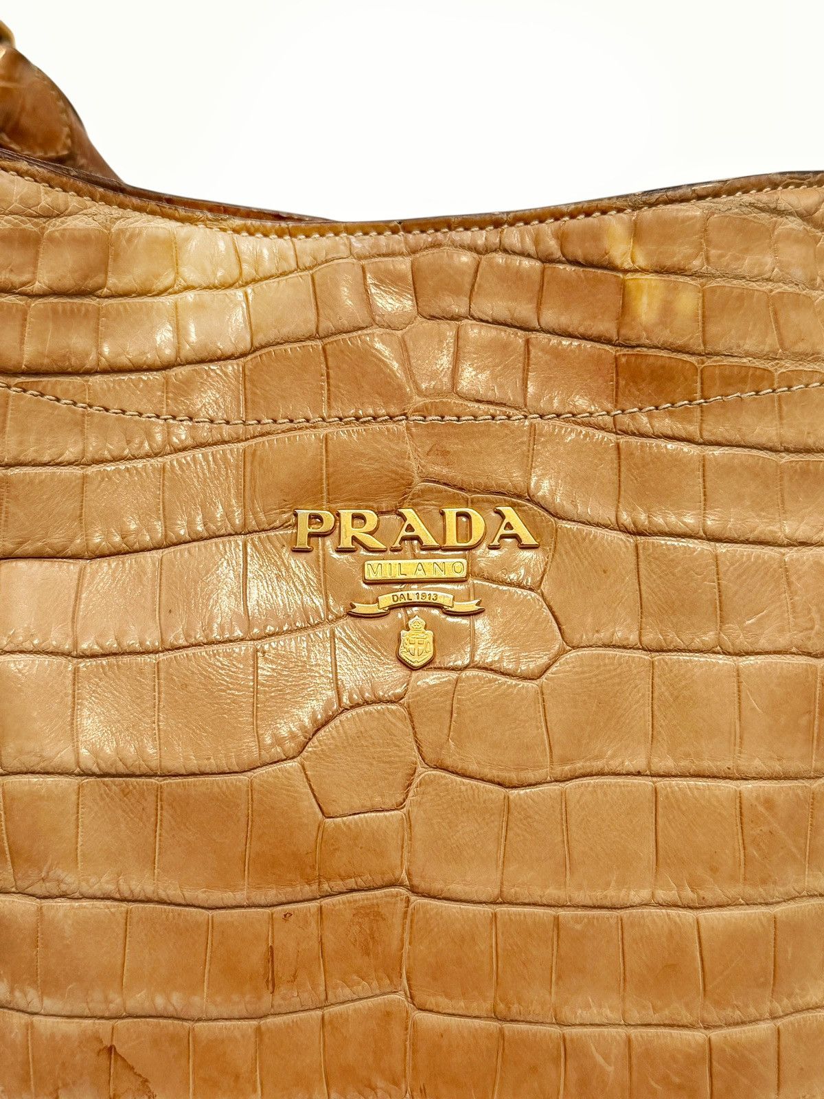 Prada $20,000 Tan Crocodile Shoulder Bag Size ONE SIZE - 4 Thumbnail