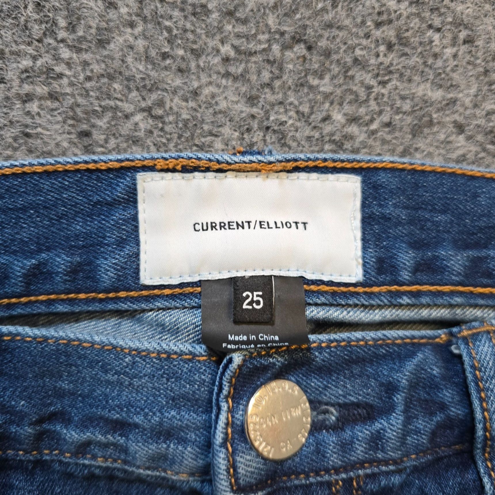 Vintage Current/Elliott Jeans Womens 25 Blue Denim Button Fly Straight Leg Capsule Casual Size 42" / US 20 - 4 Thumbnail