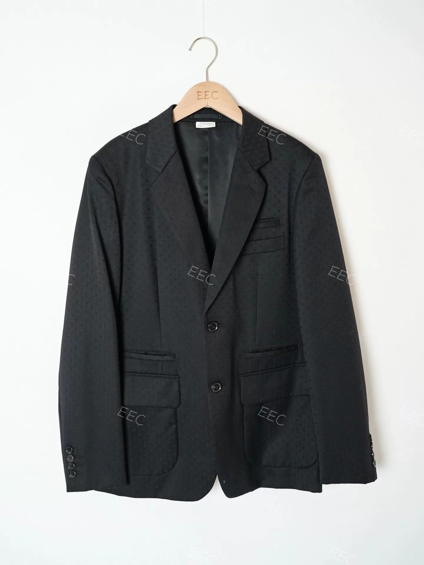 Comme des Garcons CDG Rei Kawakubo Black Wool Blazer Size US M / EU 48-50 / 2 - 1 Thumbnail