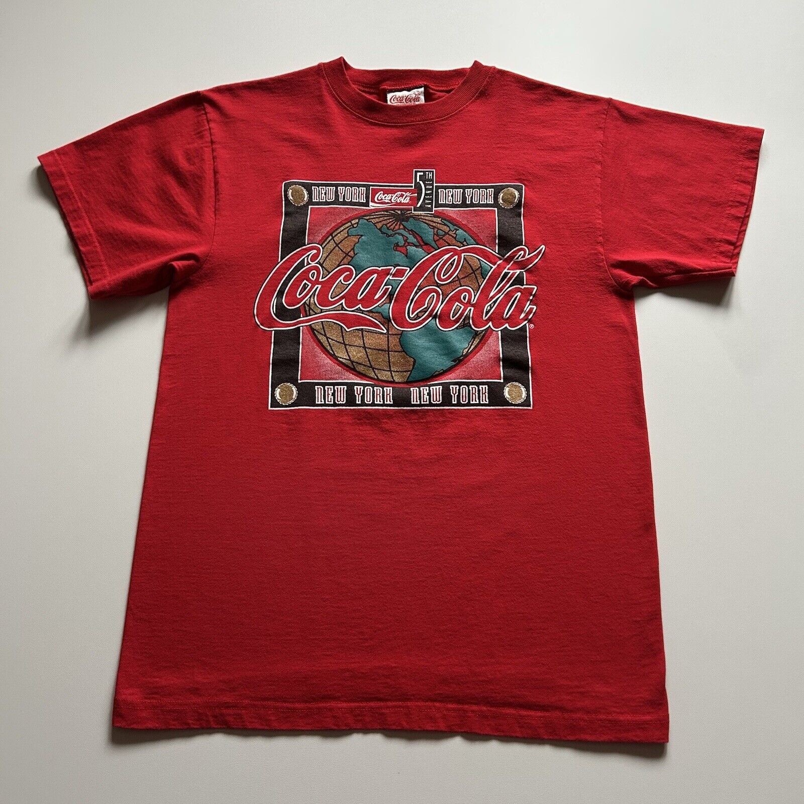 Coca Cola Vintage 90s Coca Cola New York T Shirt Small Made In USA NYC Size US S / EU 44-46 / 1 - 1 Thumbnail