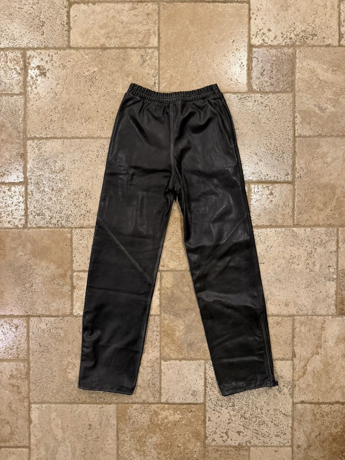 Acne Studios Acne Studios Leather Dark Brown Straight Leg Pants Size 32" / US 10 / IT 46 - 15 Thumbnail