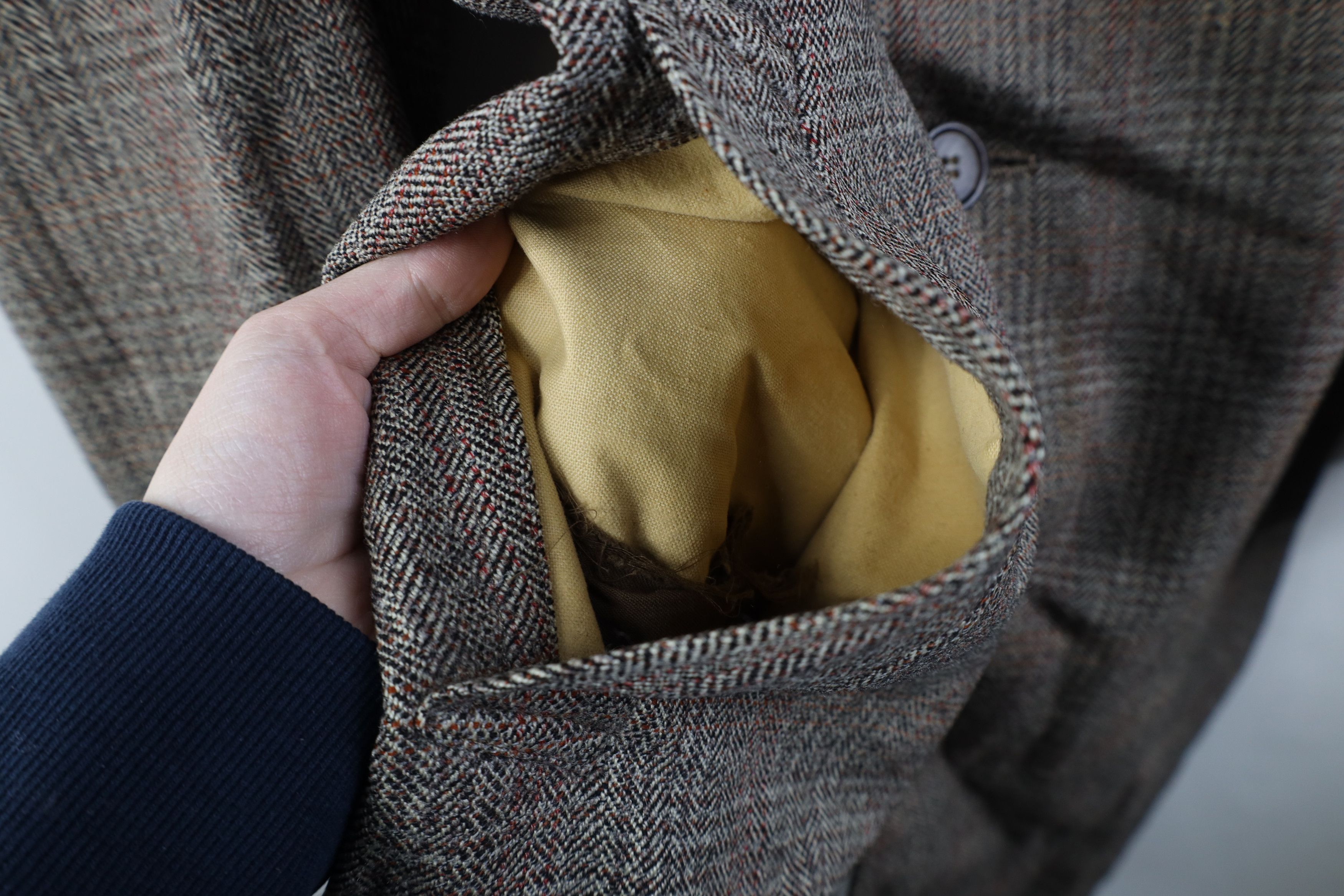 Vintage Vintage 40s 50s Streetwear Wool Tweed Overcoat Jacket USA Size US L / EU 52-54 / 3 - 7 Thumbnail