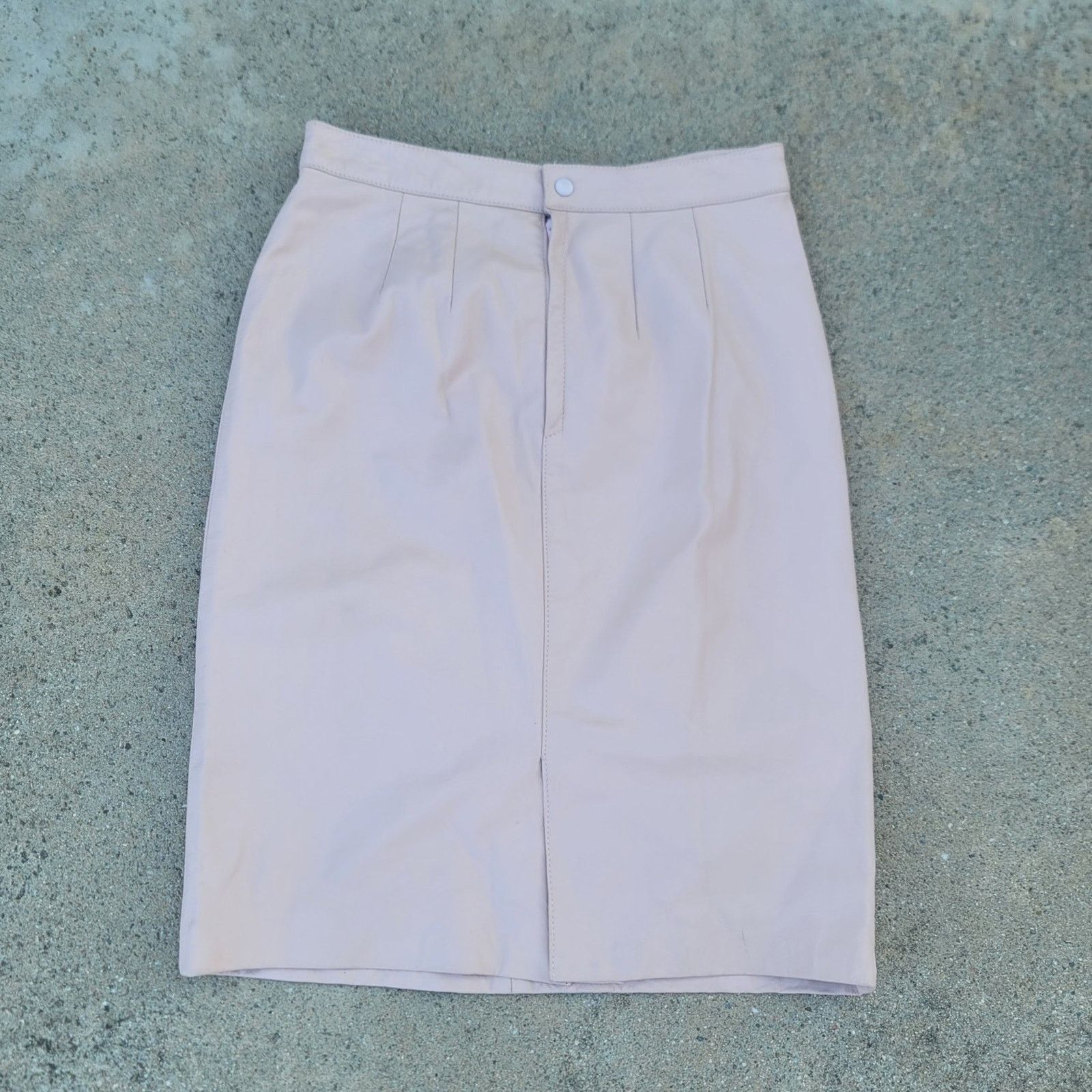 The Unbranded Brand Vtg Prezzia Leather Skirt Size 30" / US 8 / IT 44 - 1 Thumbnail