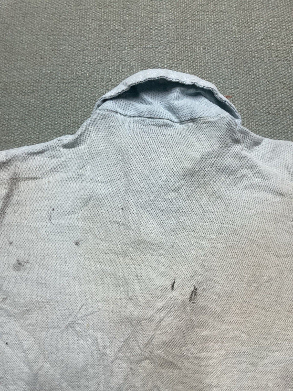 Vintage Vtg 70s 80s polo shirt paint stained light blue boxy medium Size US M / EU 48-50 / 2 - 14 Thumbnail