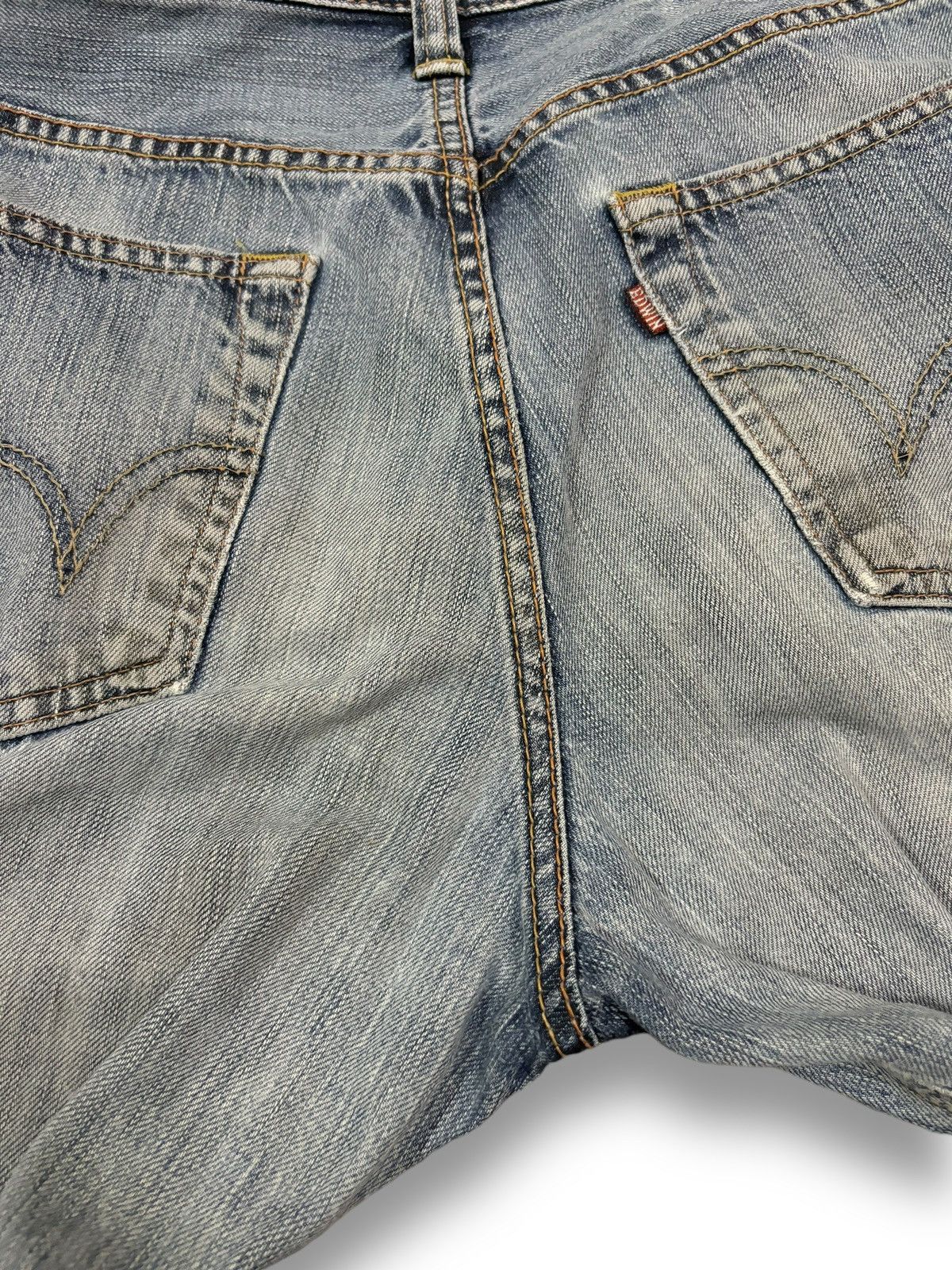 Edwin Vintage Edwin 503 Premium Blue Wash Distressed Grunge Jeans Size US 30 / EU 46 - 13 Thumbnail