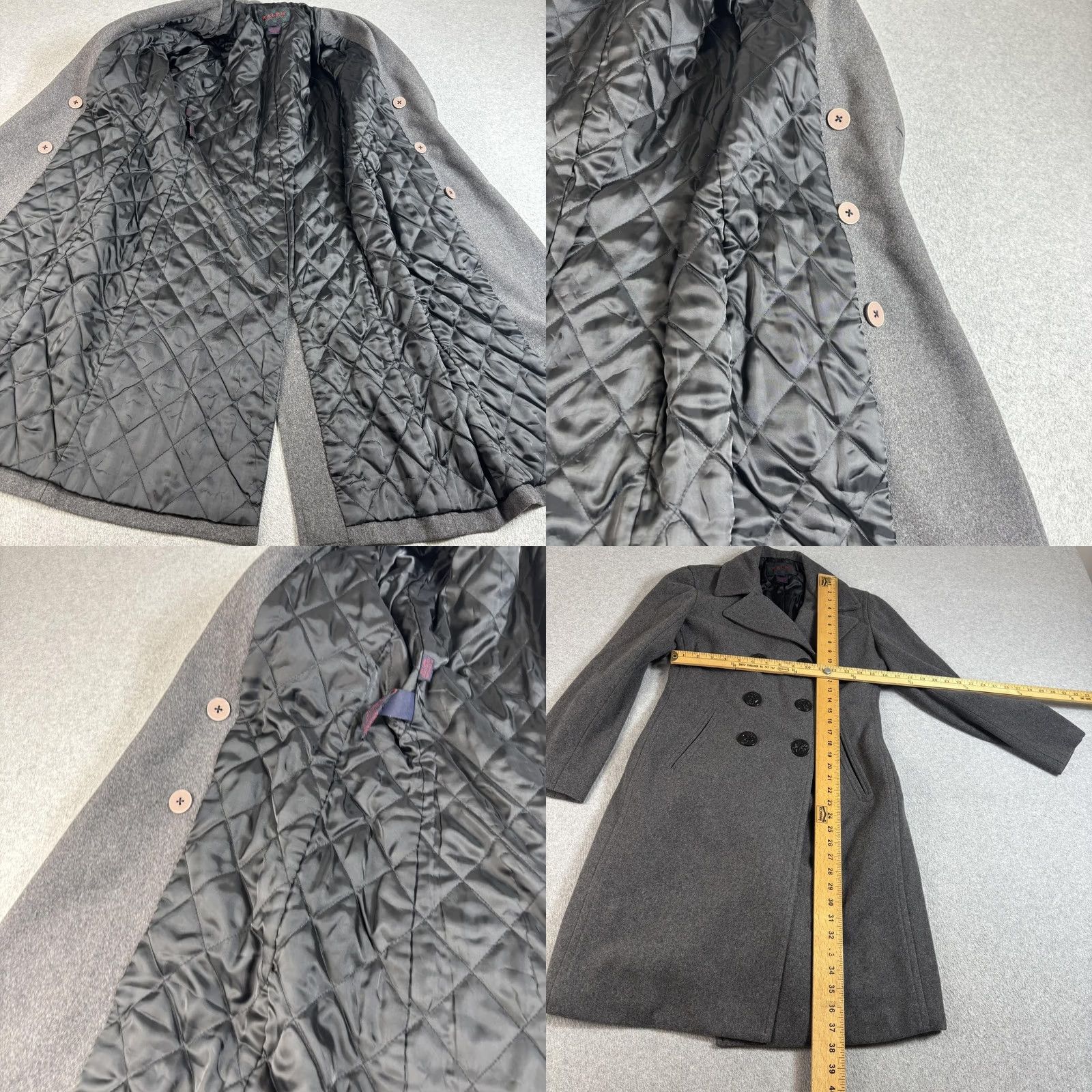 Ralph Lauren Ralph Lauren Wool Coat XS Gray Long Double Breasted Heritage Academia Size XS / US 0-2 / IT 36-38 - 8 Thumbnail