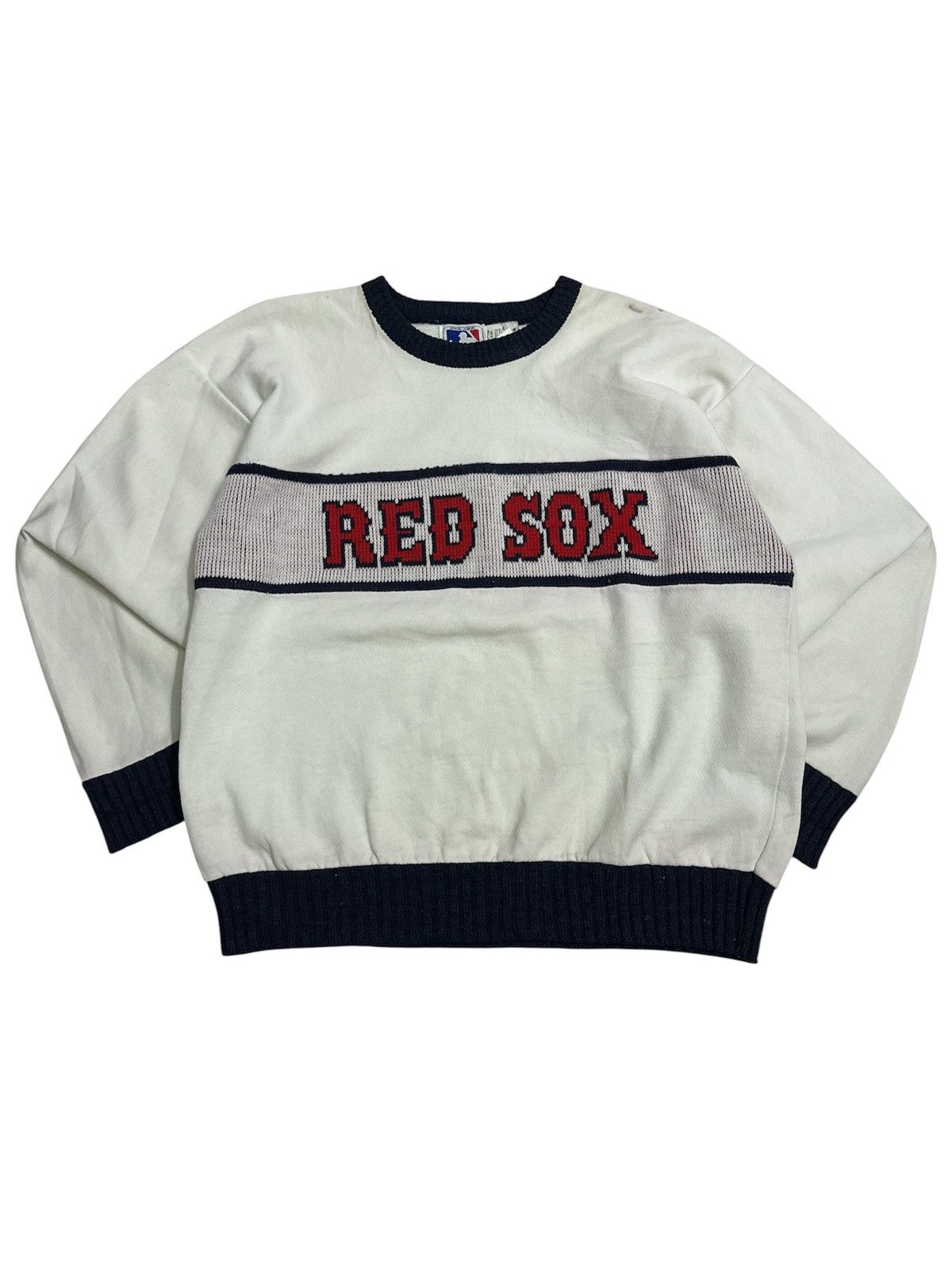 Vintage Crazy Vintage MLB Red Sox Sweatshirt Knit Font Crewneck Size US L / EU 52-54 / 3 - 1 Thumbnail