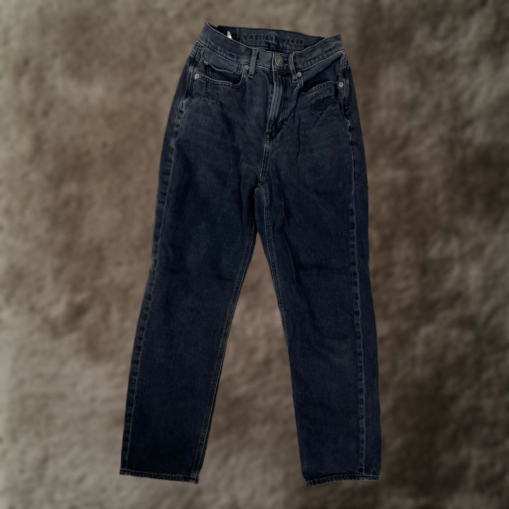 American Eagle Outfitters American Eagle Highest Rise 90s Boyfriend Jeans Womens 2 Charcoal Denim Jeans Size 26" / US 2 / IT 38 - 1 Thumbnail