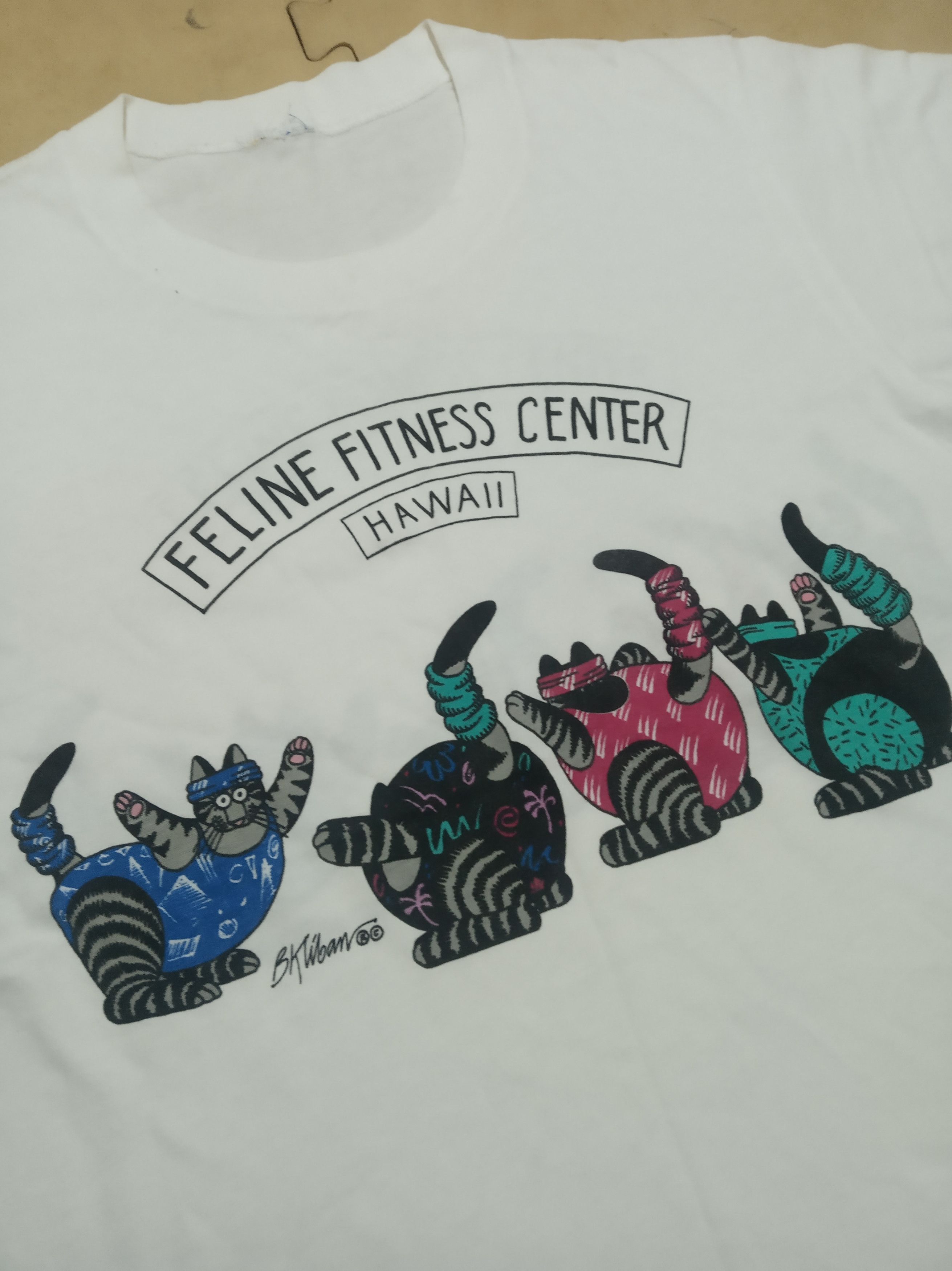Vintage Crazy Shirt BKliban " Feline Fitness Center Hawaii" Size US S / EU 44-46 / 1 - 2 Thumbnail
