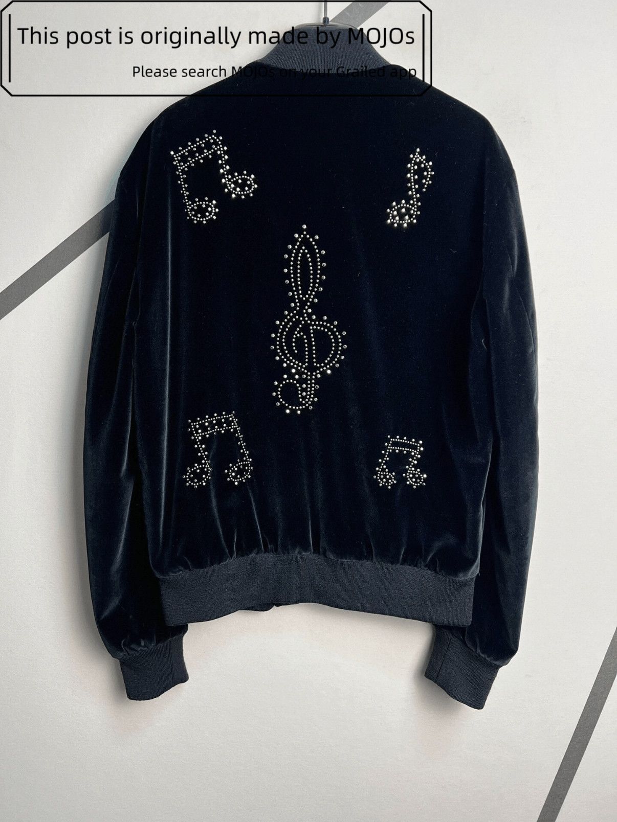 Saint Laurent Paris Muscial Letter Velvet Jacket mojos1038