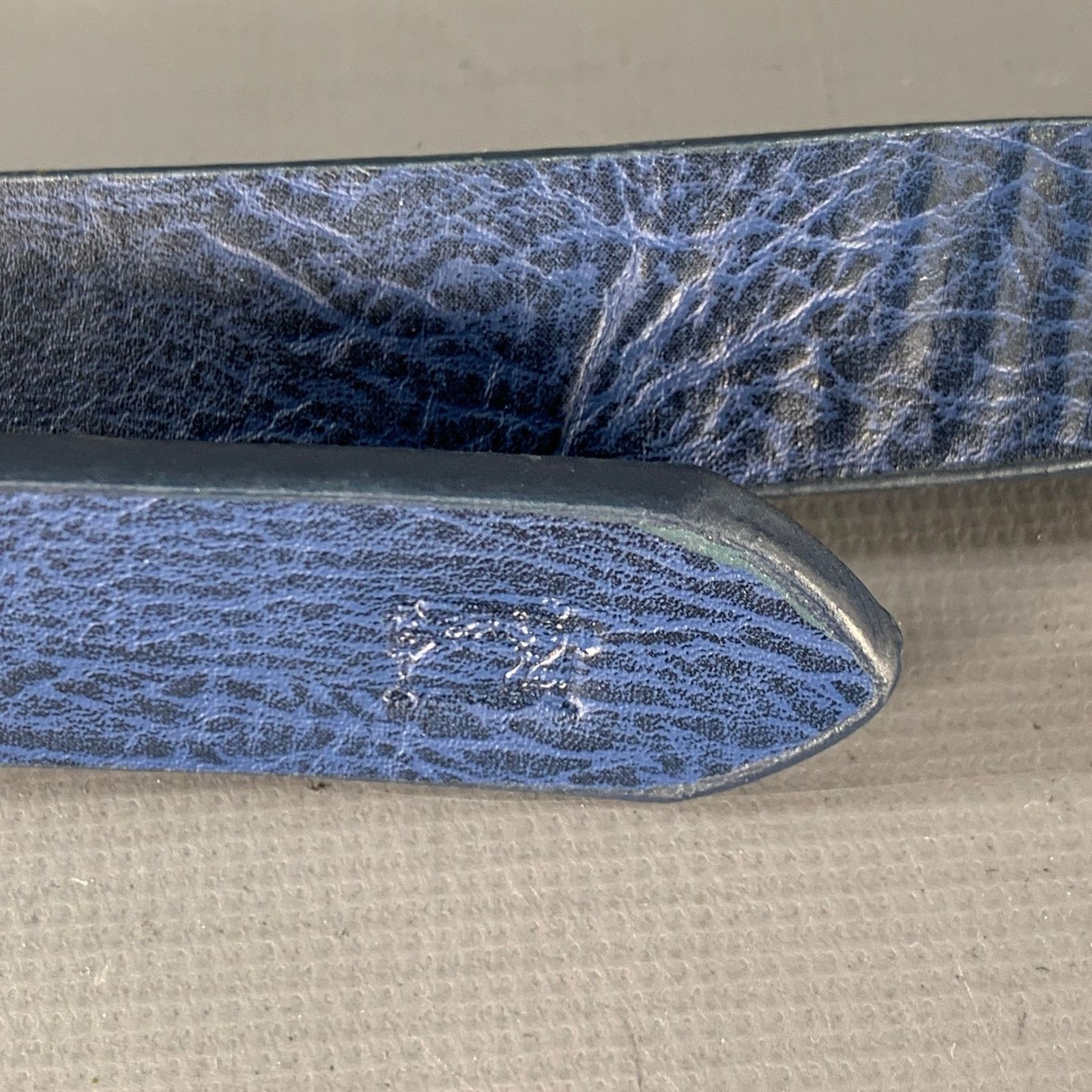 Scotch & Soda SCOTCH AND SODA Size 38 Blue Leather Belt Size 38 - 5 Thumbnail