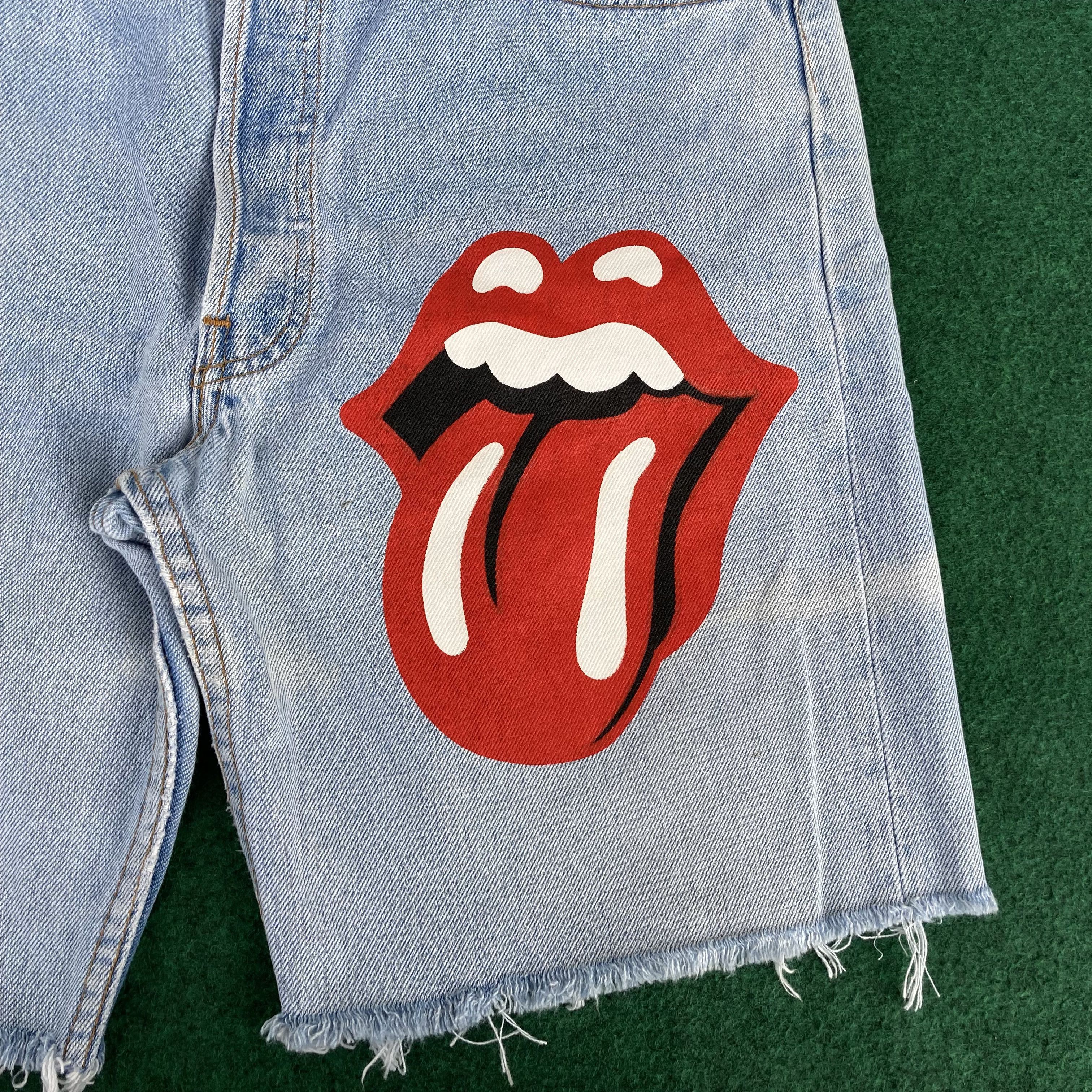 Levi's × Vintage Vtg Levis 501 Short Jorts Rolling Stones Jeans Size US 32 / EU 48 - 4 Thumbnail