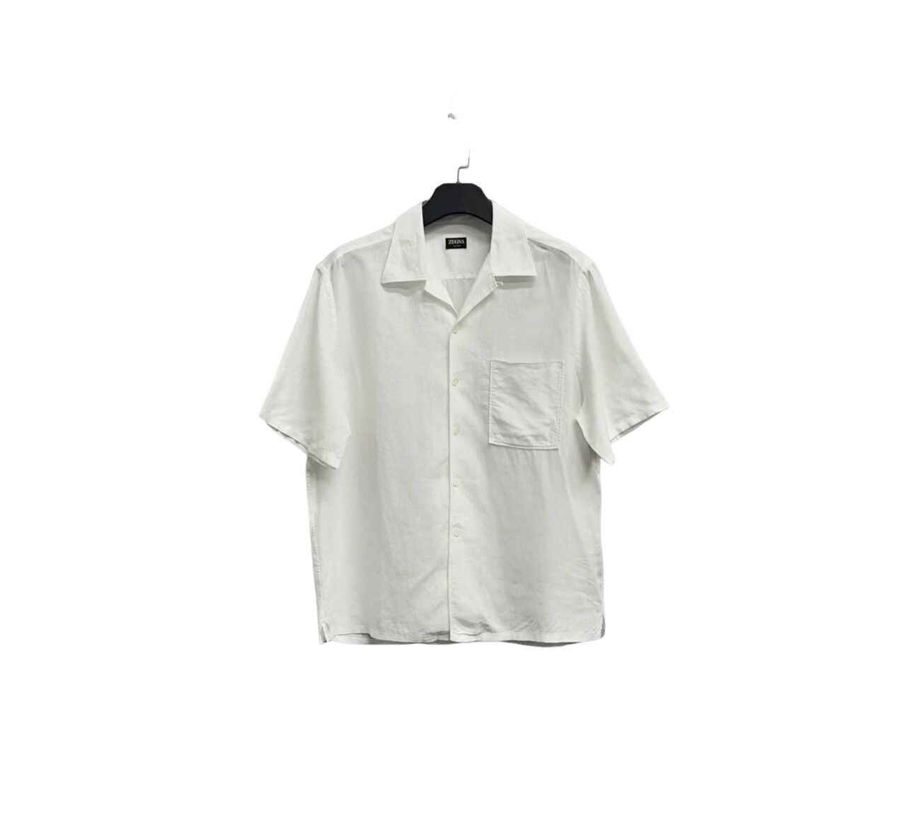 Z Zegna Zegna White Oasi Lino Short Sleeve Shirt XL Size US XL / EU 56 / 4 - 1 Thumbnail