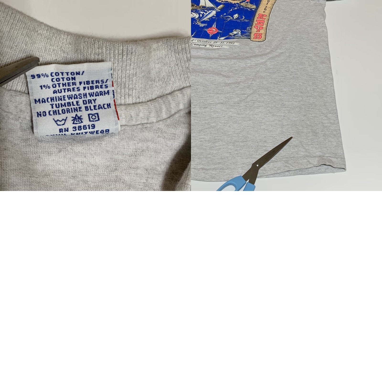 Anvil VINTAGE Vantasy Fest 1993 Polo Shirt Men’s Large FL Keys Fantasy Fest Shirt Polo Cotton Blend Gray 1990s Mens Size US L / EU 52-54 / 3 - 8 Thumbnail