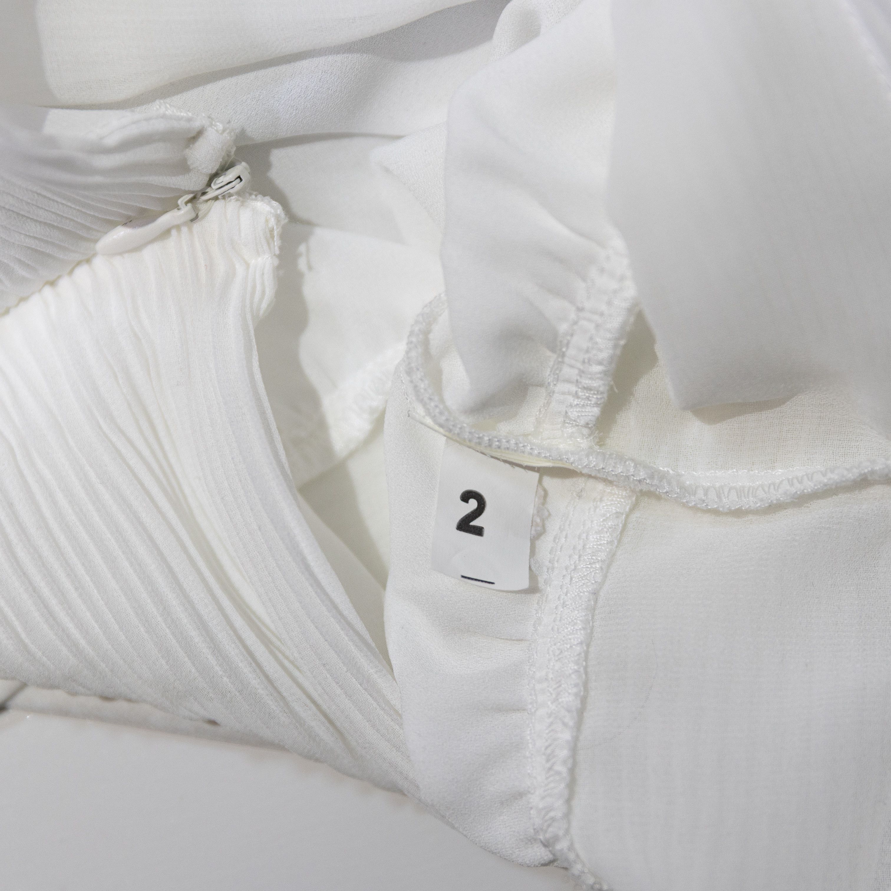 Zara Zara Faux Pearl Beaded Embellished Ruffle Size XS / US 0-2 / IT 36-38 - 3 Thumbnail