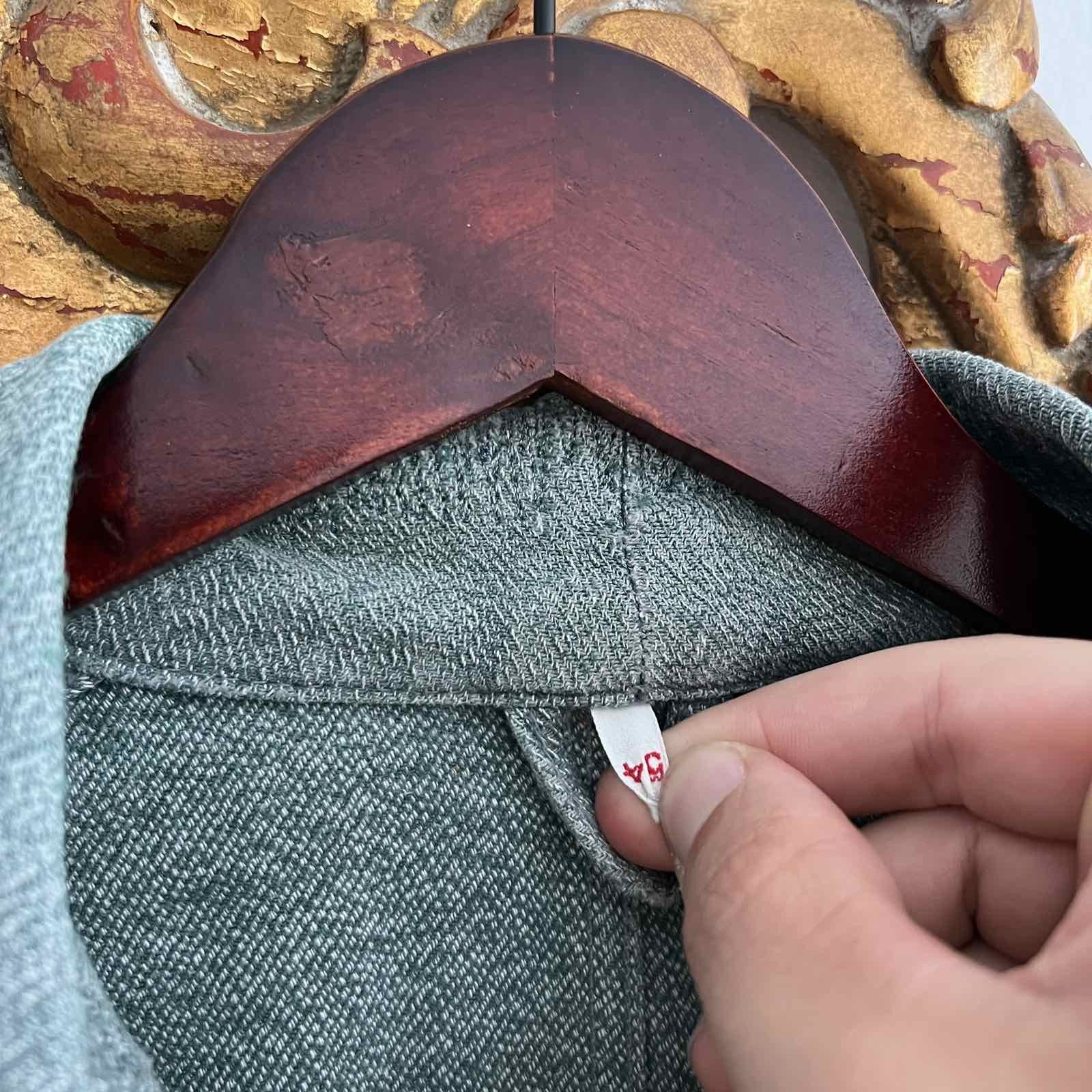 Vintage 60s Faded Vintage French Distressed Workwear Chore Jacket Size US L / EU 52-54 / 3 - 9 Thumbnail