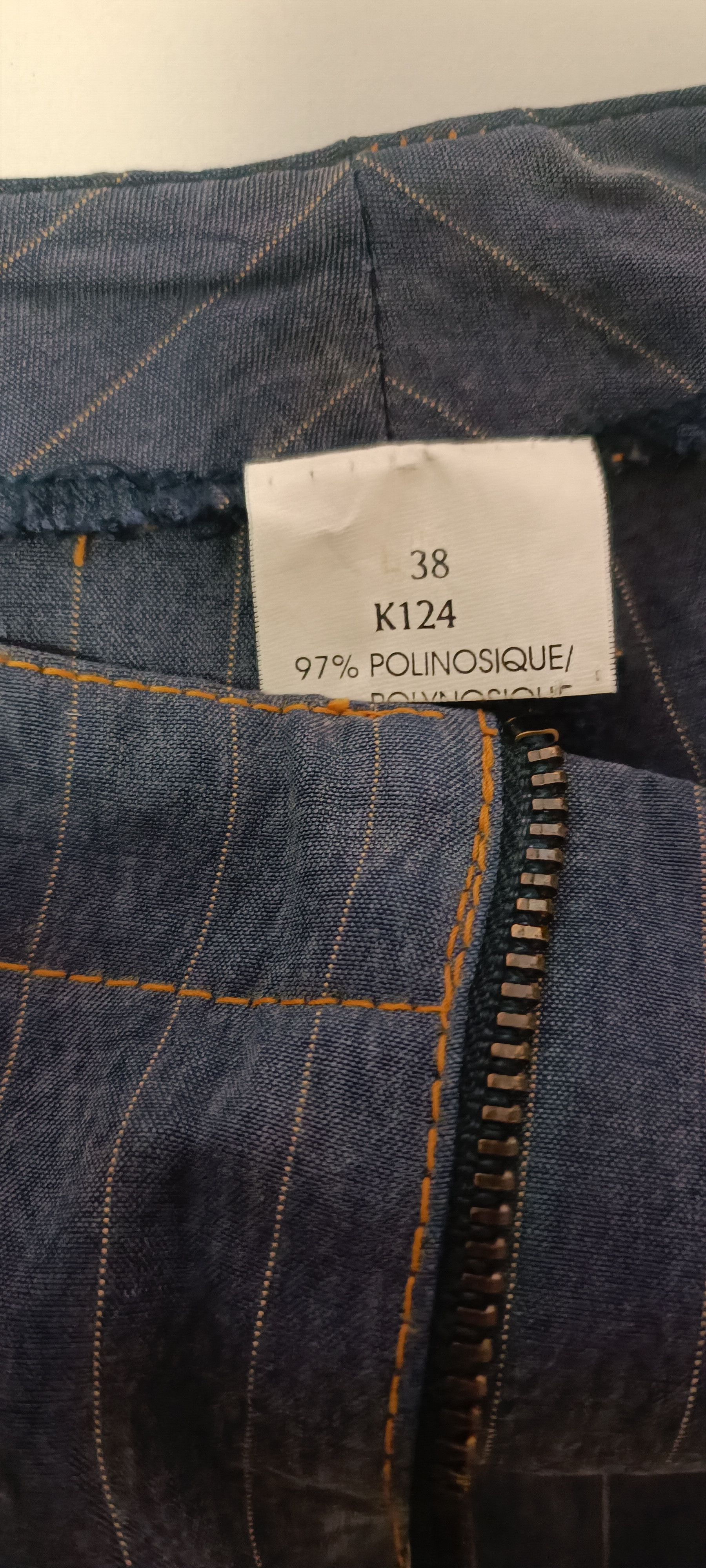 Jean Paul Gaultier Grayish blue pants with fine white vertical stripes Size 27" / US 4 / IT 40 - 3 Thumbnail