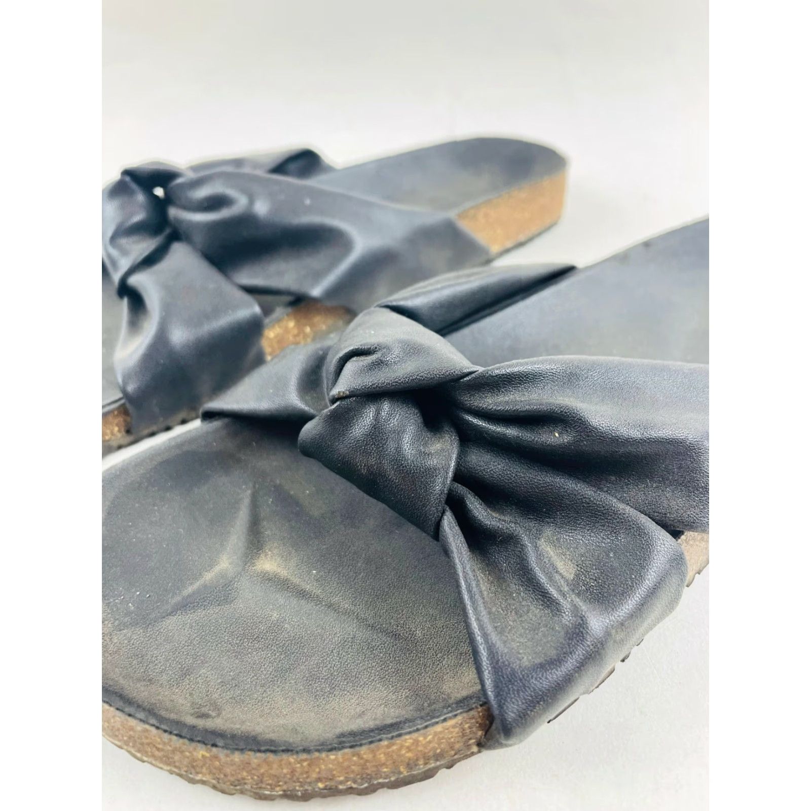 Vintage Universal Thread Footbed Sandals Women's Size 8 Black Slip-On Footwear Size US 8 / IT 38 - 3 Thumbnail