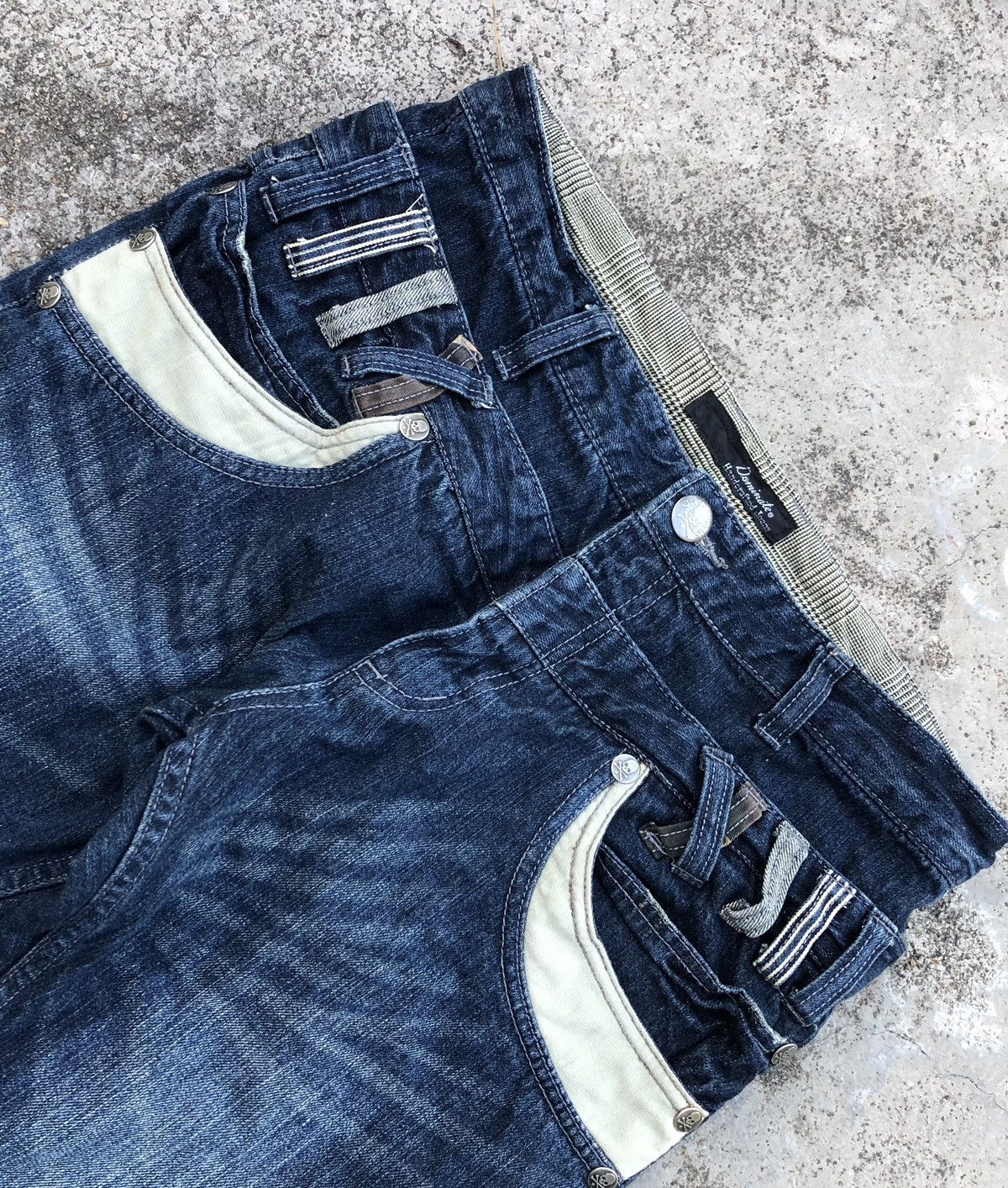Seditionaries SKULLBONES PUNK STYLE DOUBLE WAIST DENIM Size US 33 - 4 Thumbnail