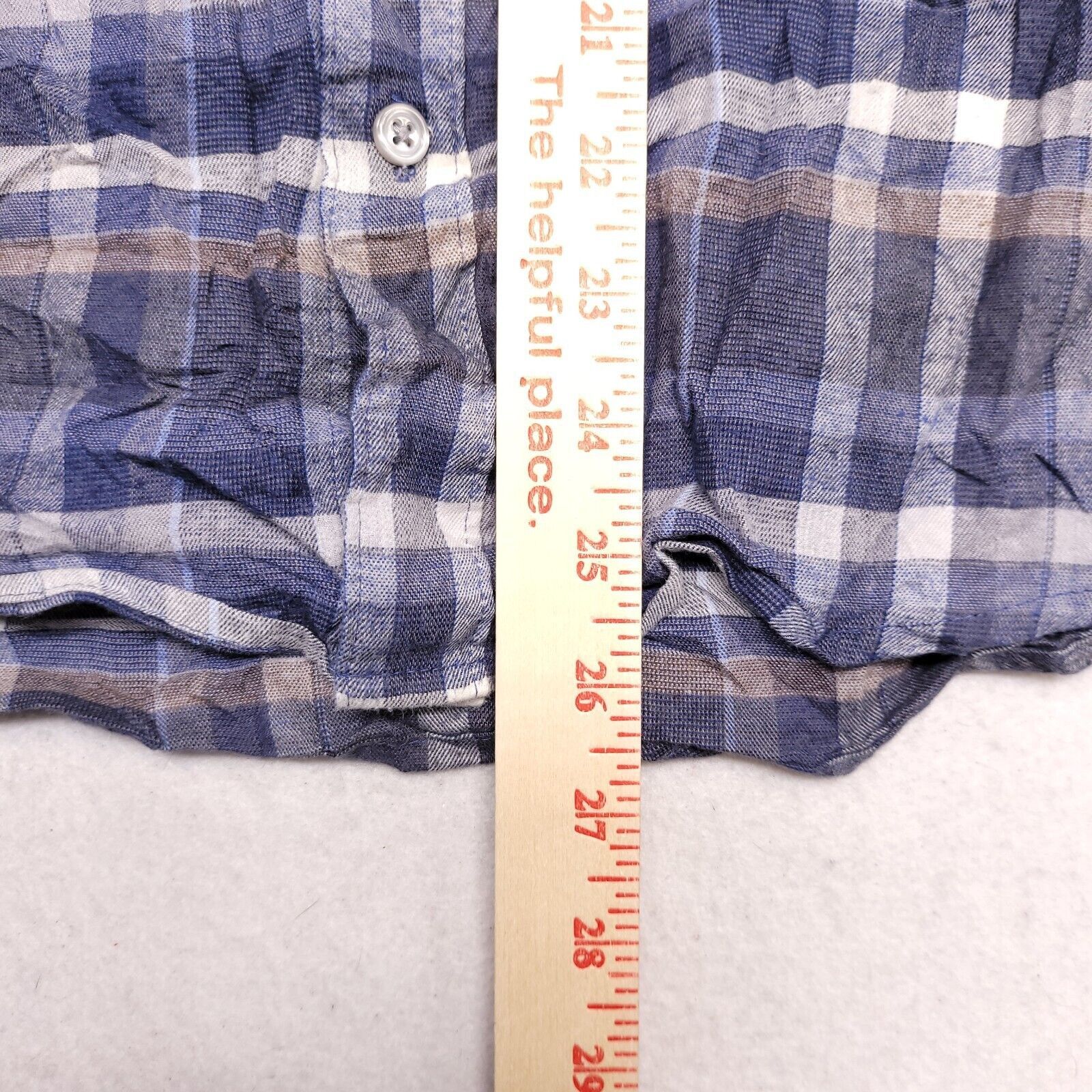 Apt. 9 APT 9 Tartan Flannel Shirt Mens Size Large L Blue White Size US L / EU 52-54 / 3 - 8 Thumbnail