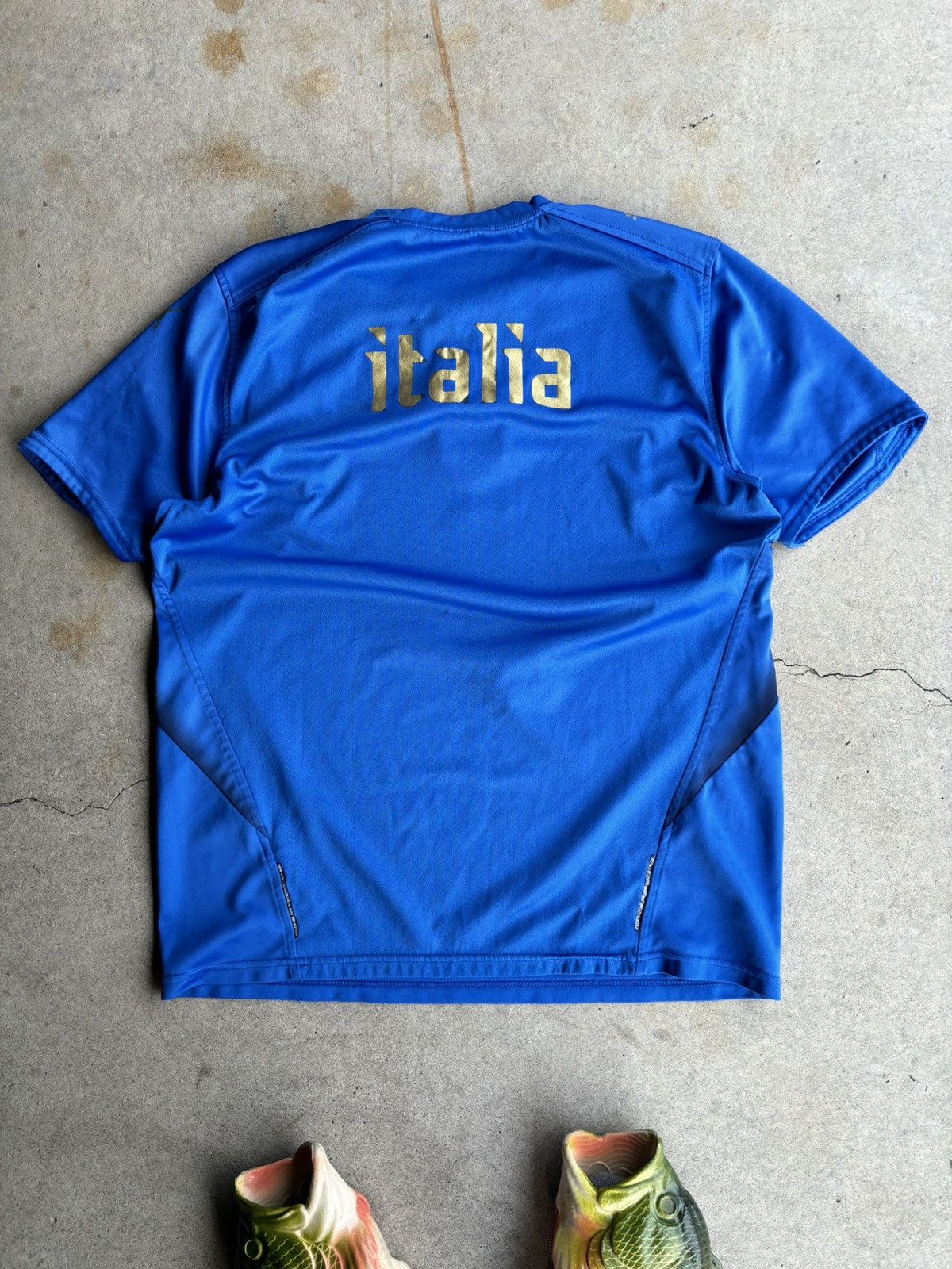 Puma × Vintage Crazy Italia Vintage 2000s Blue Puma Base Soccer Jersey Size US L / EU 52-54 / 3 - 2 Thumbnail