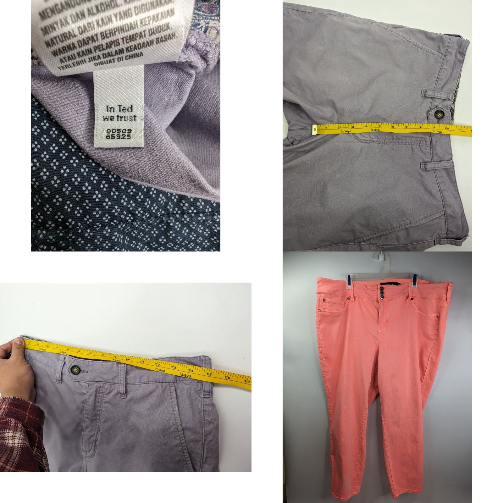 Ted Baker Ted Baker London Chino Shorts Men 30 Regular Purple Cotton Flat Front Pockets Mid Rise Spring Summer Casual Travel Vintage No Size US 30 / EU 46 - 9 Thumbnail