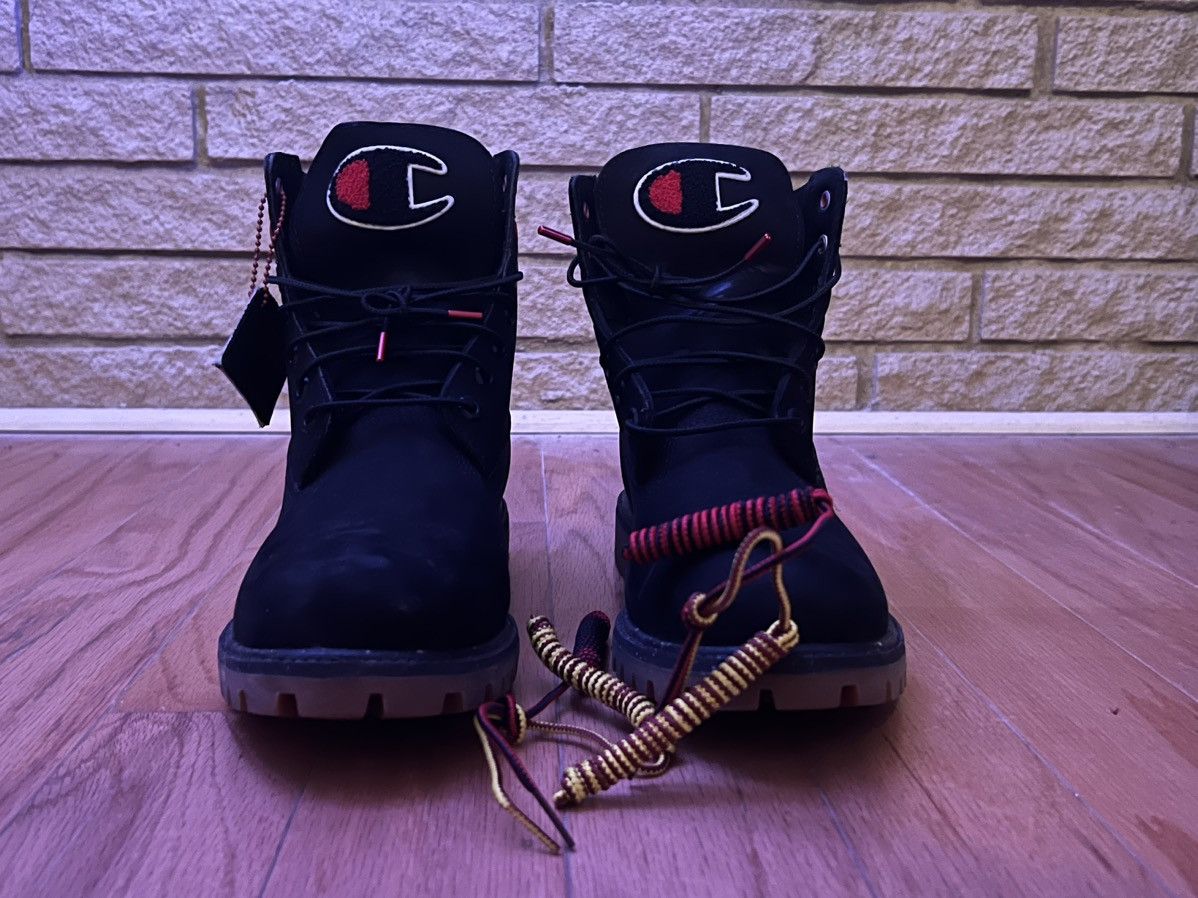 Champion x timberland boots black hotsell