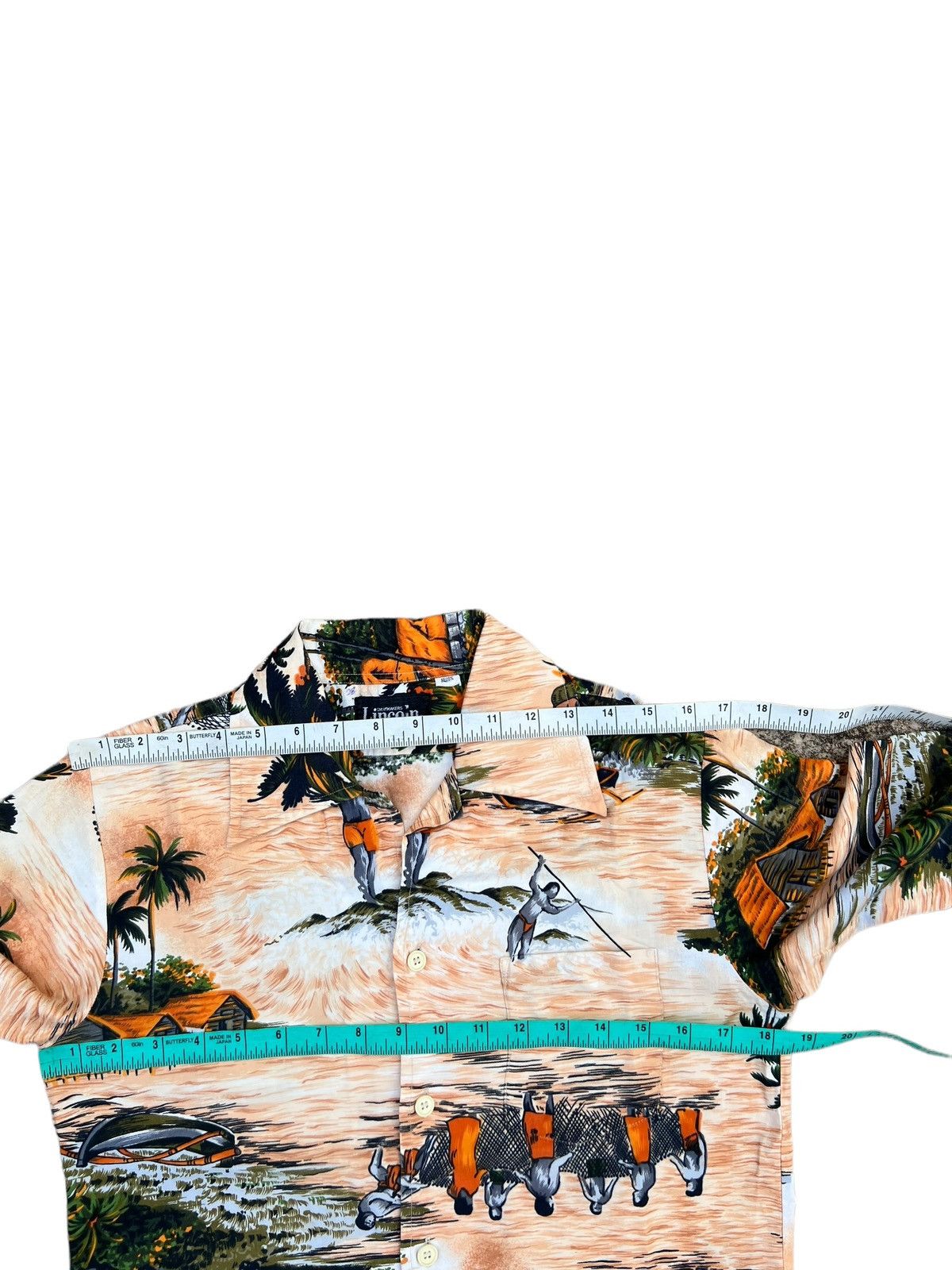 Japanese Brand × Vintage 60s 70s Hawaiian Shirt Lincoln Fisherman Island Size US S / EU 44-46 / 1 - 3 Thumbnail
