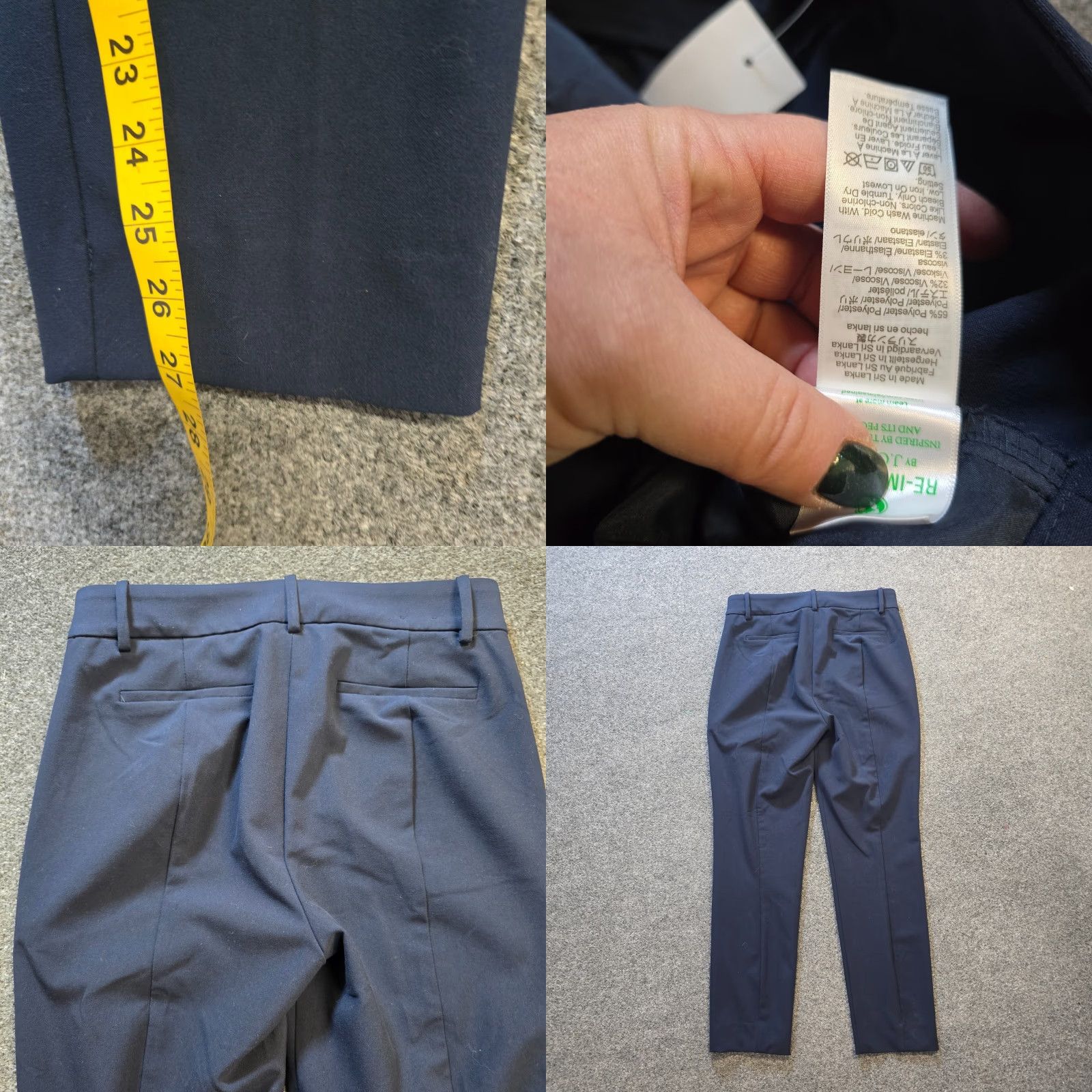 J.Crew J.CREW Pants Women Size 4 Blue Ruby Tapered Flat Front Career Casual Capsule Pants Regular Inseam 27 in Navy Blue? Size 27" / US 4 / IT 40 - 8 Thumbnail