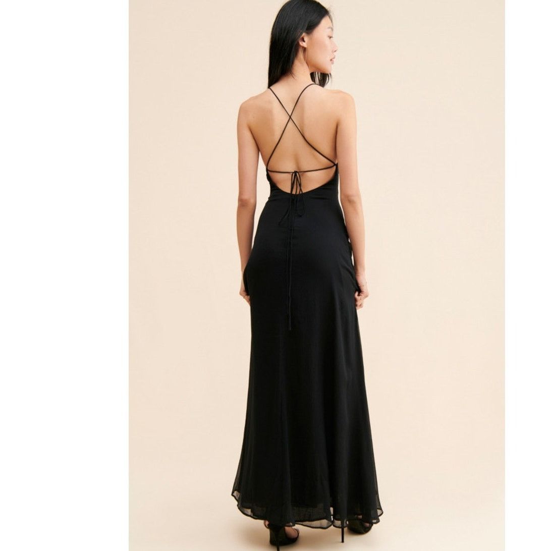 maroon lace formal dress Burgundy Lace Halter Mermaid Open Back Prom Dresses main image 1