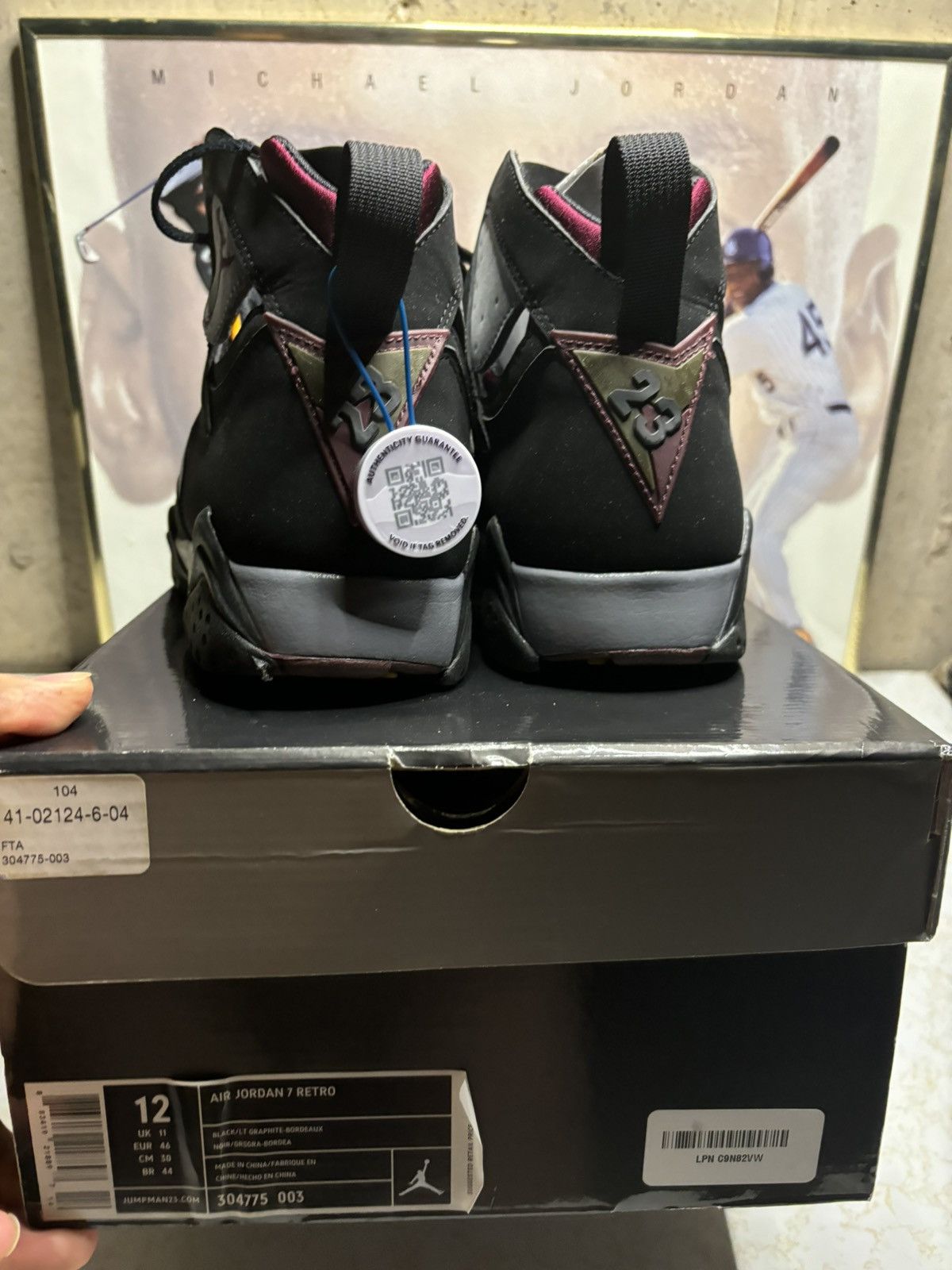 Jordan Brand Air Jordan 7 Retro 2011 Bordeaux 2011 Size US 12 / EU 45 - 7 Thumbnail